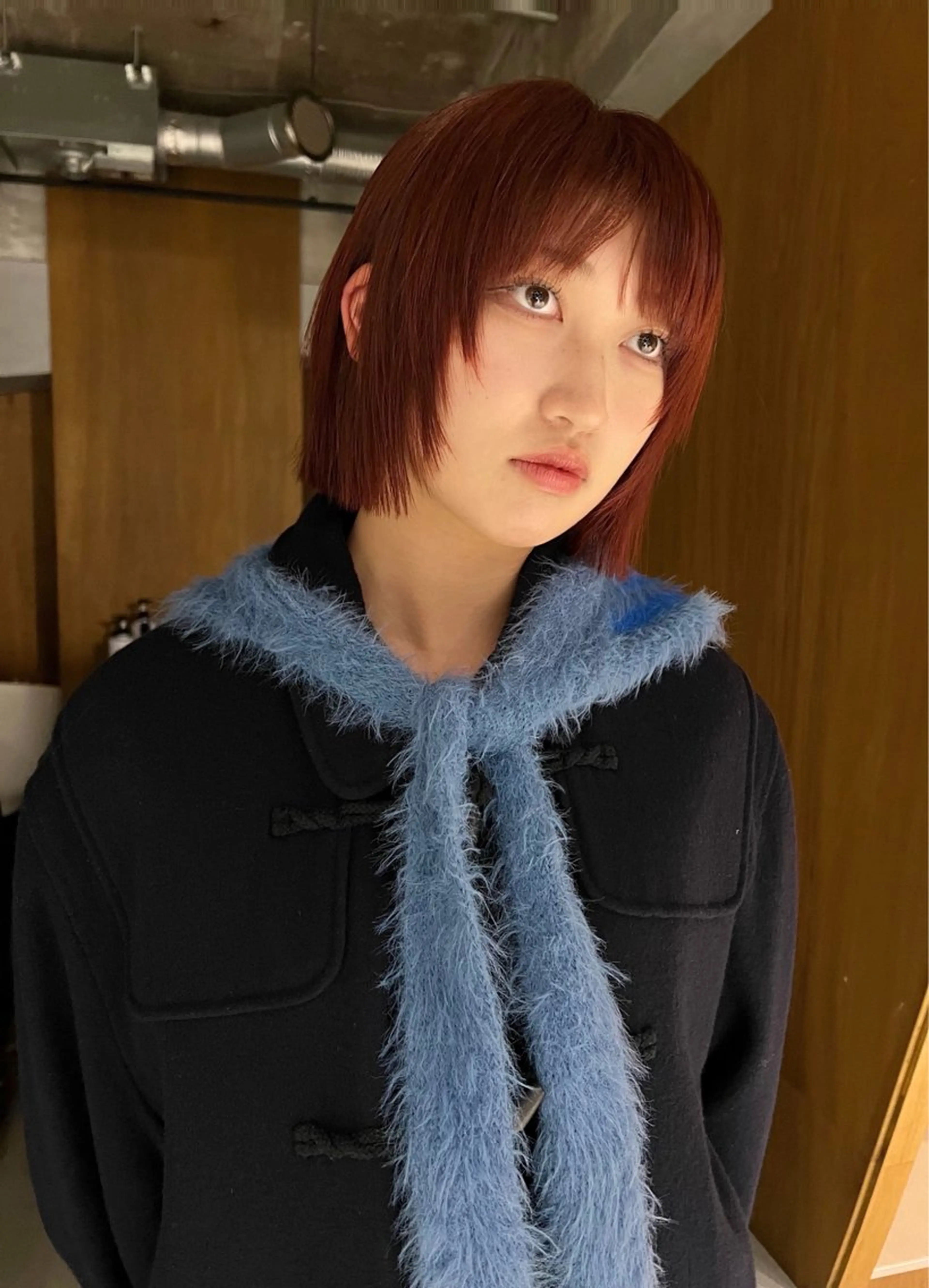 ミディアム ボブレイヤー ボブ 顔まわりレイヤー レイヤーカット ヘアカラー トリートメント タナカ レイのヘアスタイル