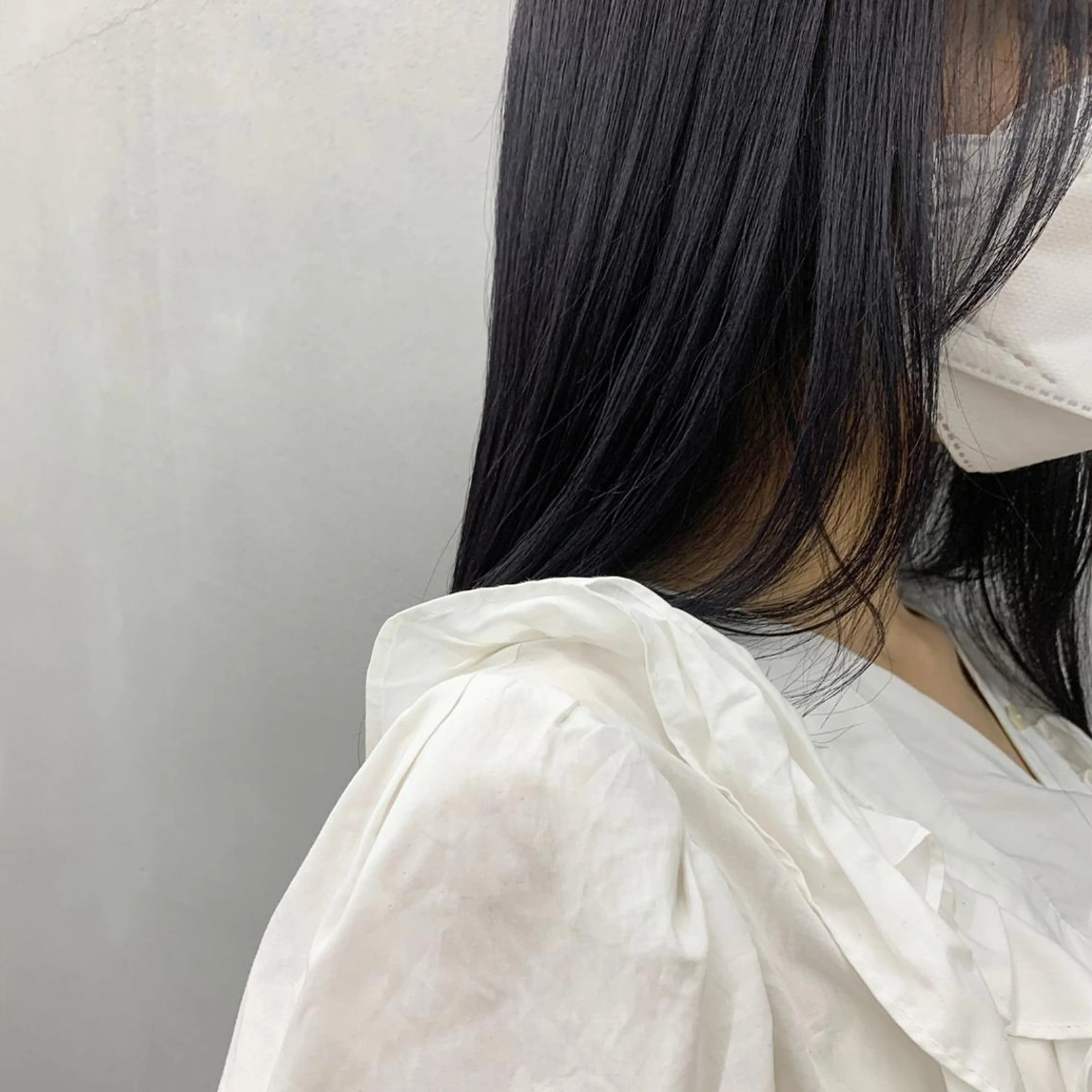 セミロング カラー ベージュカラー バイオレットカラー お顔まわりカット🌱 emo.村松泉綺のヘアスタイル