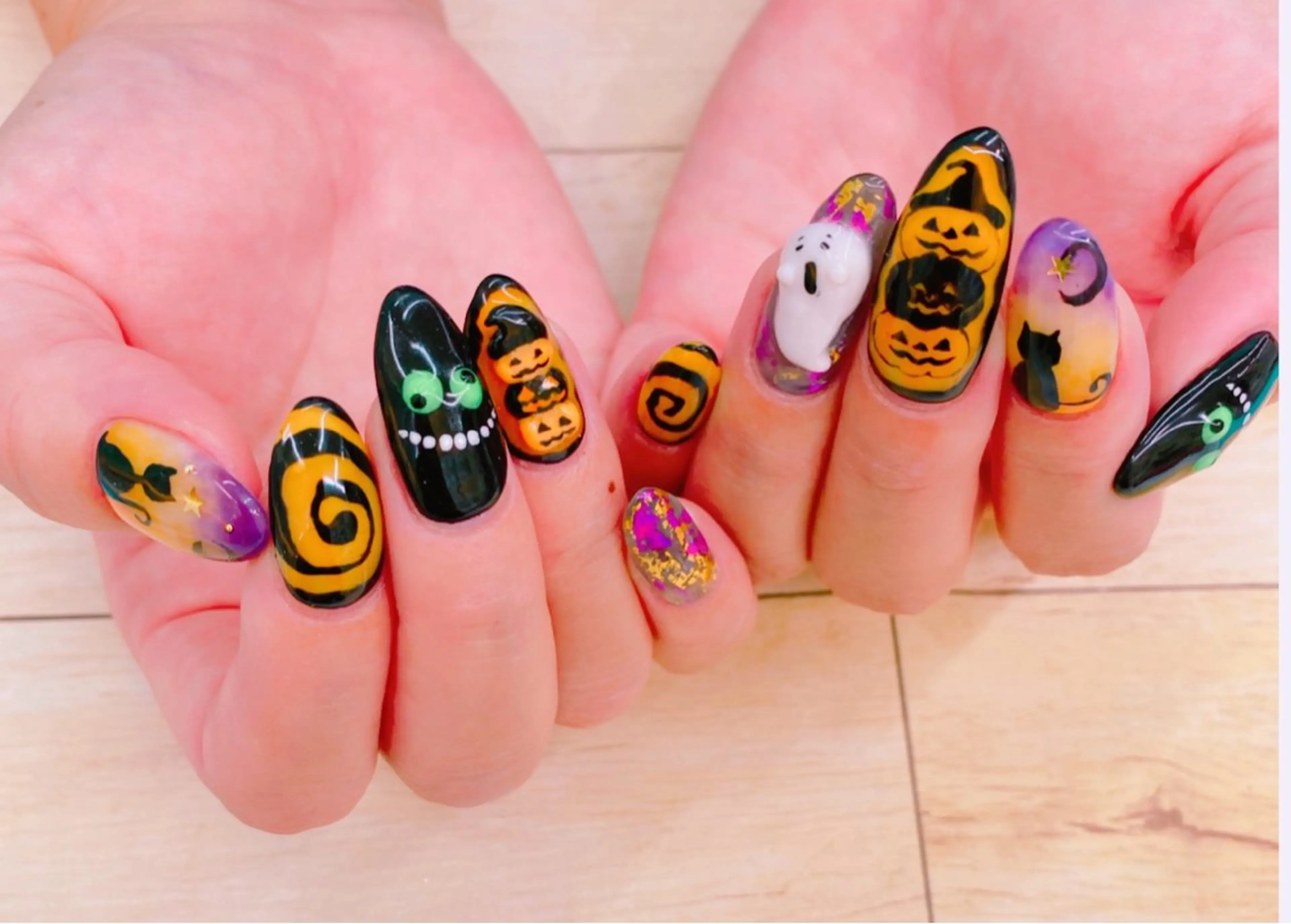 ネイル ハロウィン ハンドネイル ネイルサロン nail_upのネイルデザイン