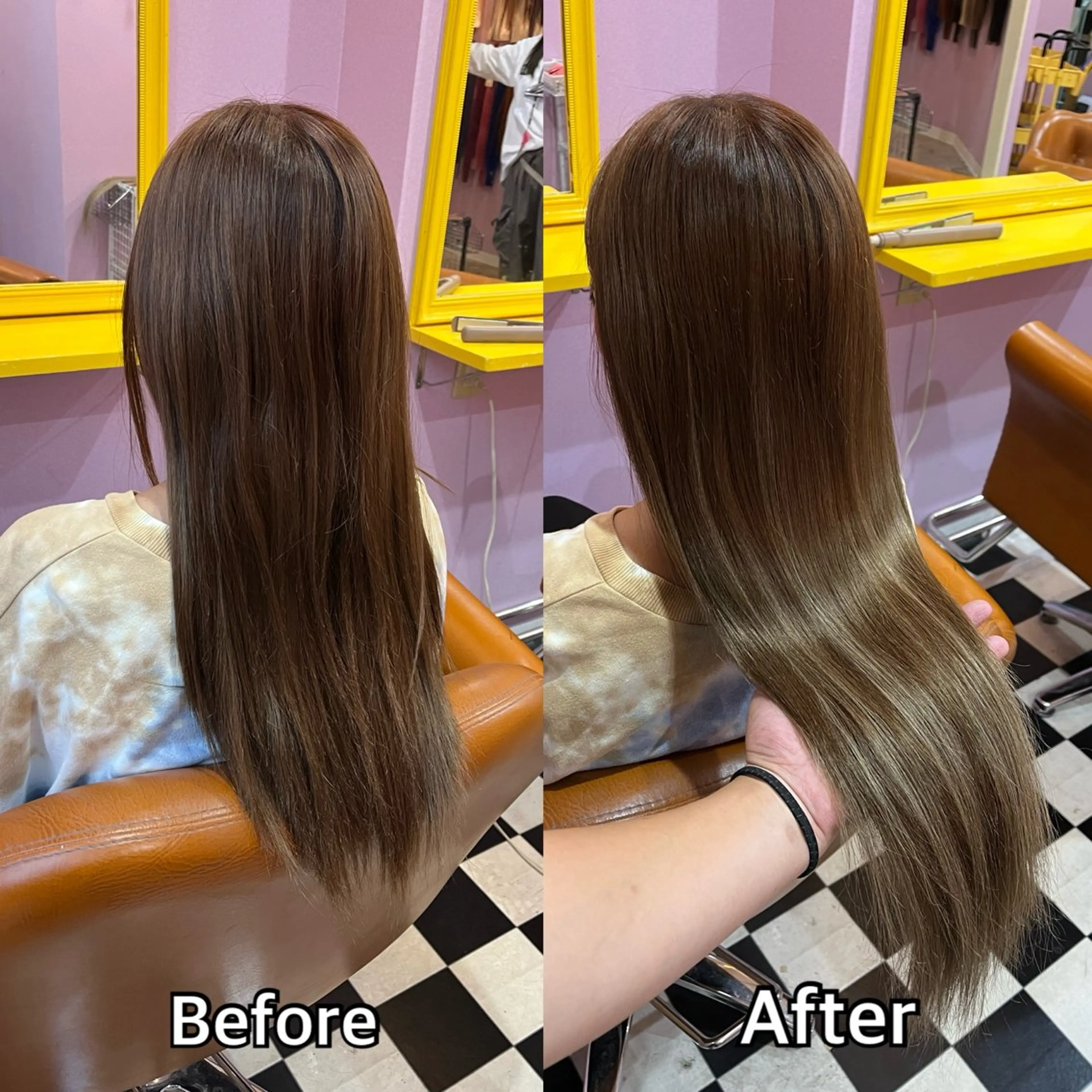 ロング エクステ シール+ちび編み込み エクステ梅田🐨のヘアスタイル