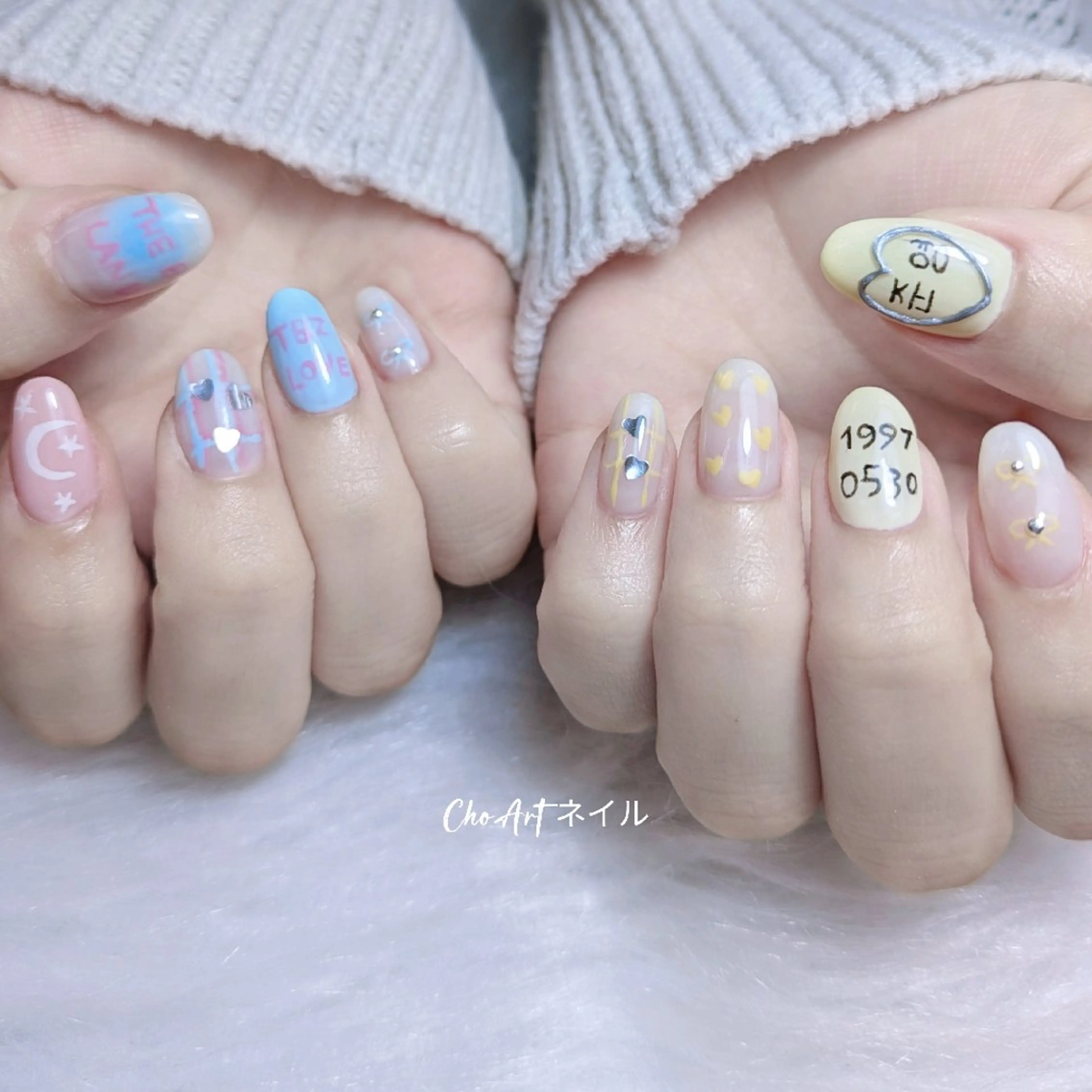 ネイル アートネイル キラキラネイル ラメ(グリッター) マグネットネイル ミラーネイル Cho Artネイル所属・Cho Art ネイルのネイルデザイン