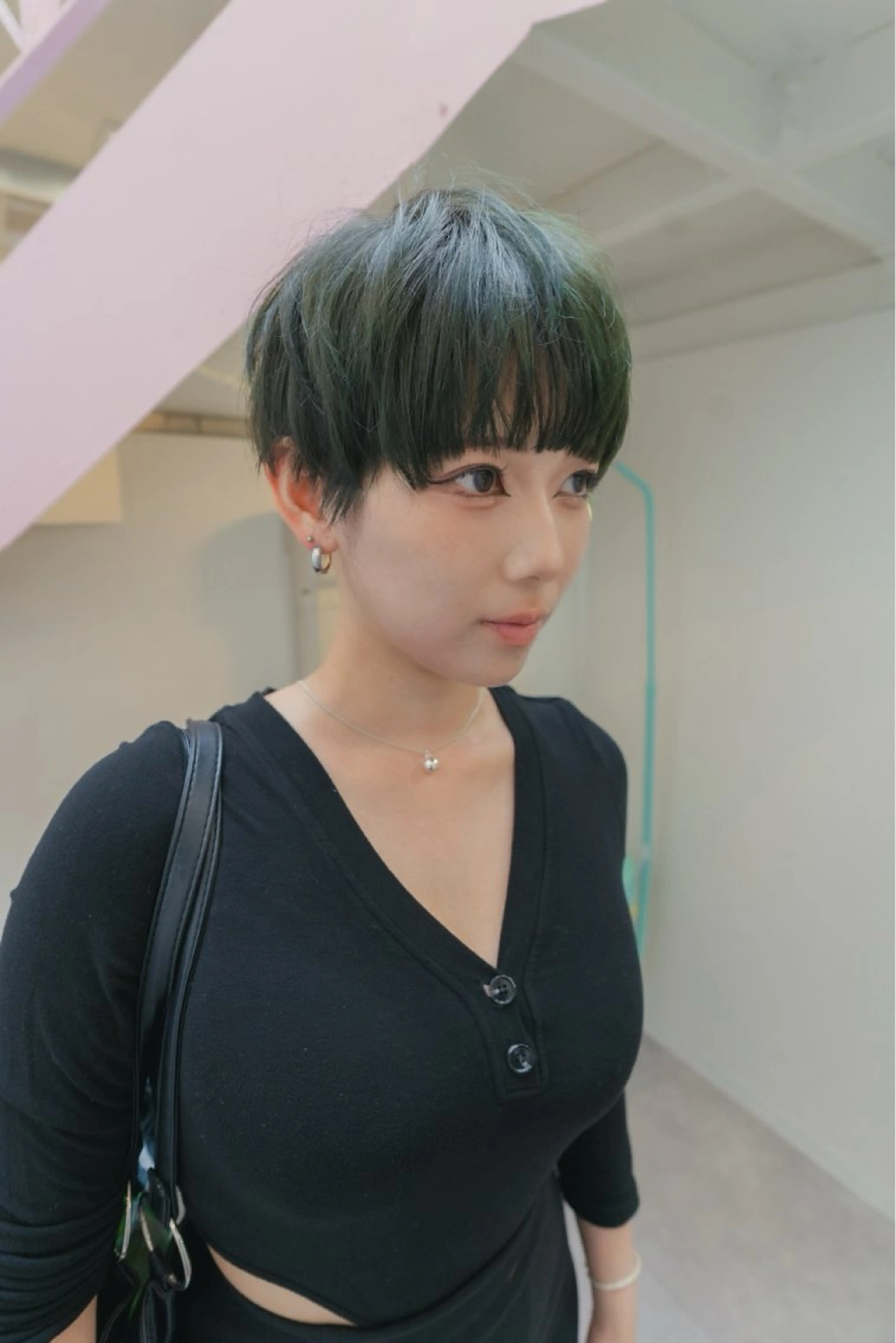 ショート カラー ダブルカラー kyon.hair 韓国カットカラーのヘアスタイル