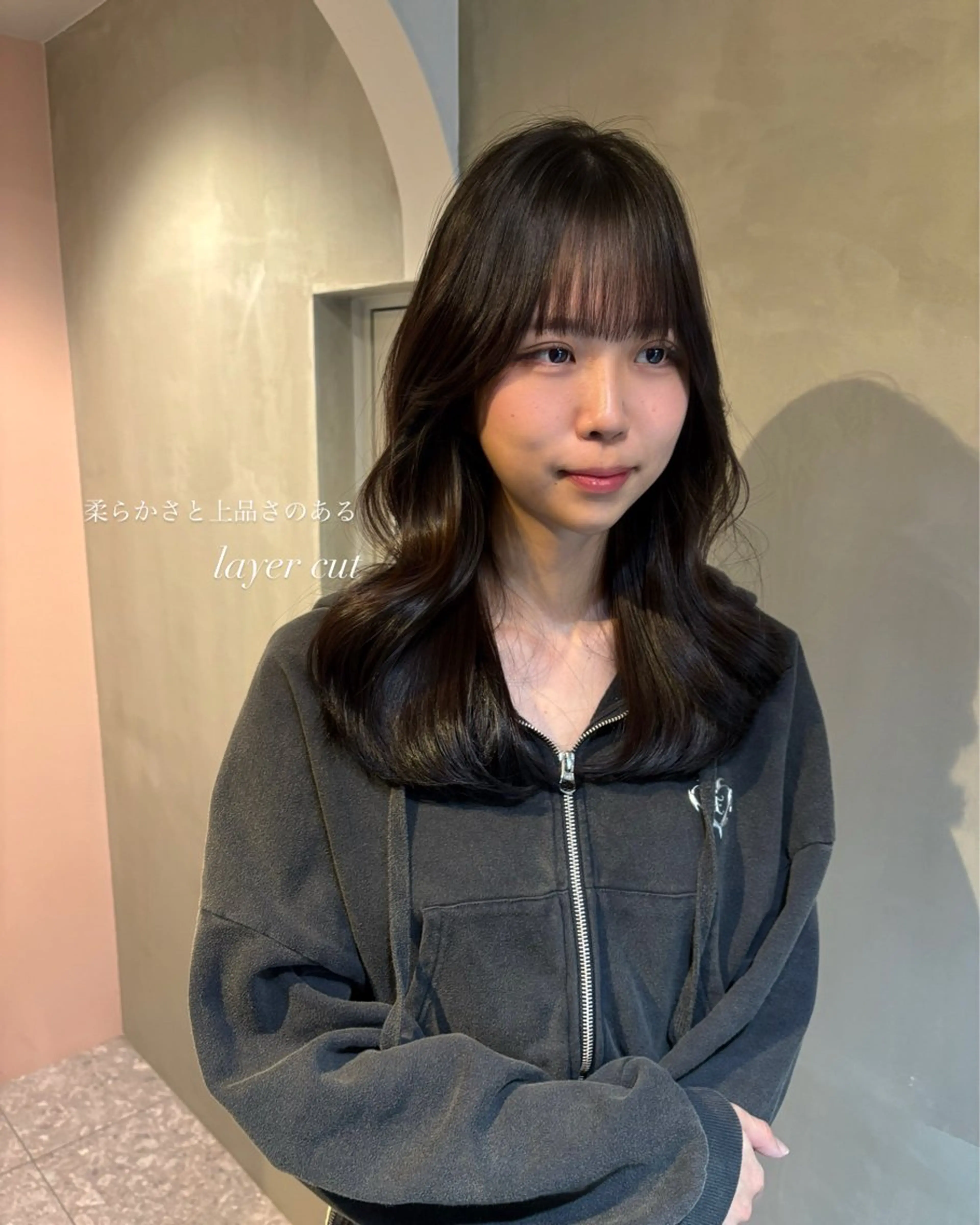 セミロング カラー 透明感カラー グレージュ 顔周りカット トリートメント カット ヘアカラー トリートメント the path shogo🌻のヘアスタイル