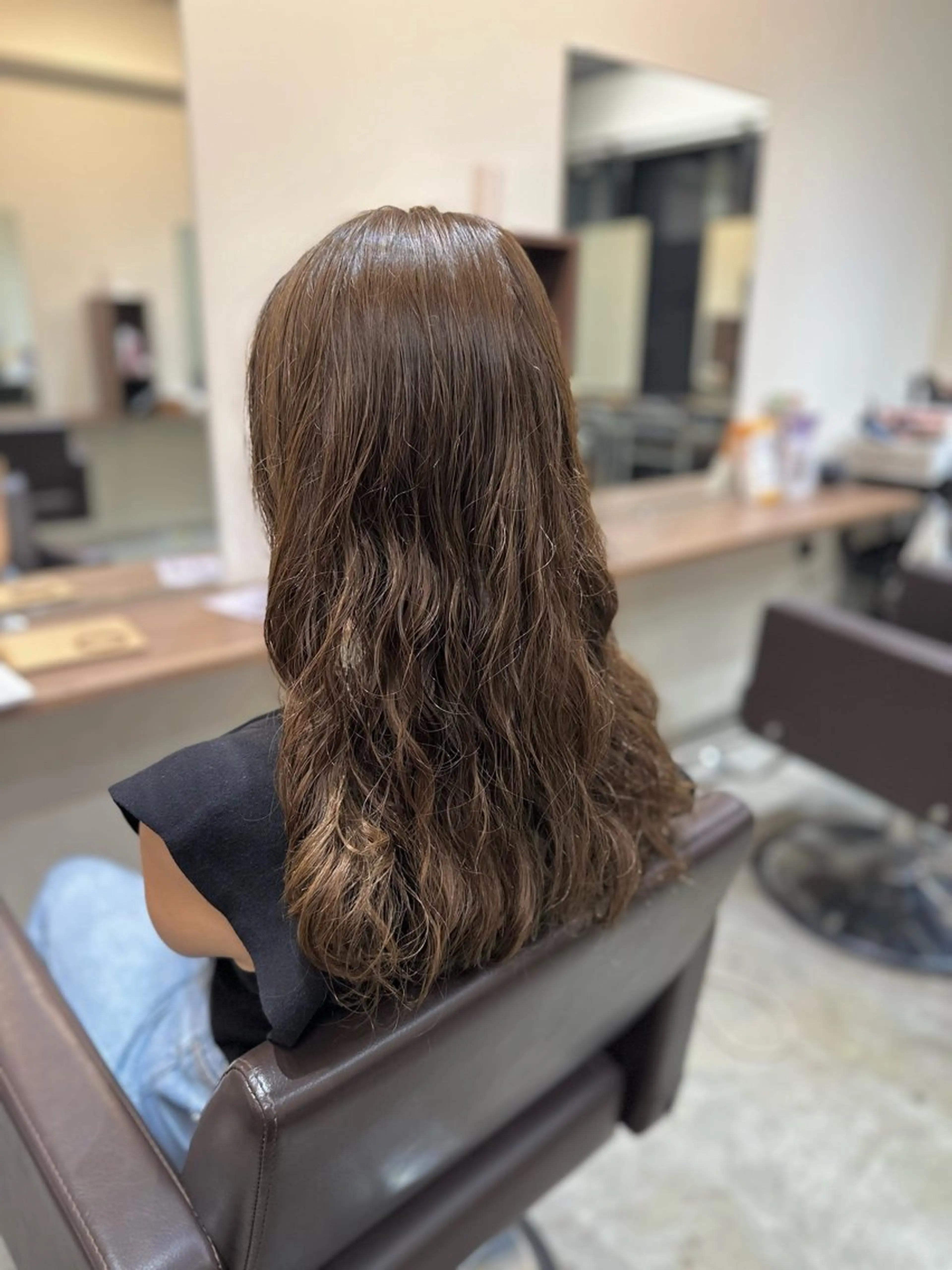 ロング カラー パーマ カット パーマ トリートメント 小顔カット✨ 透明感カラー✨kyoのヘアスタイル