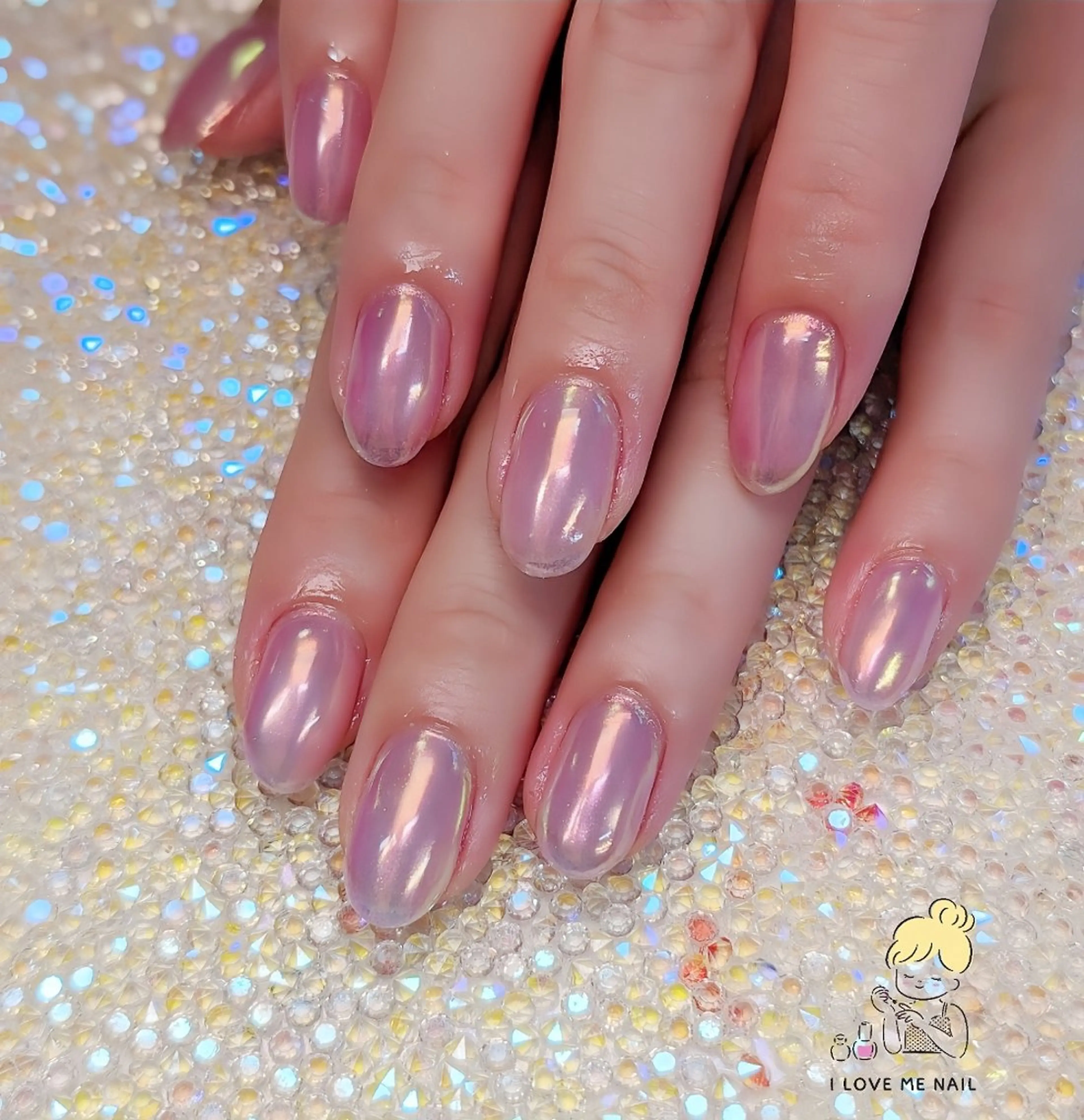 ネイル 長さ出し ジェルネイル ハート 韓国ネイル マグネットネイル ハンドネイル I LOVE ME NAIL.｡.:*♡のネイルデザイン
