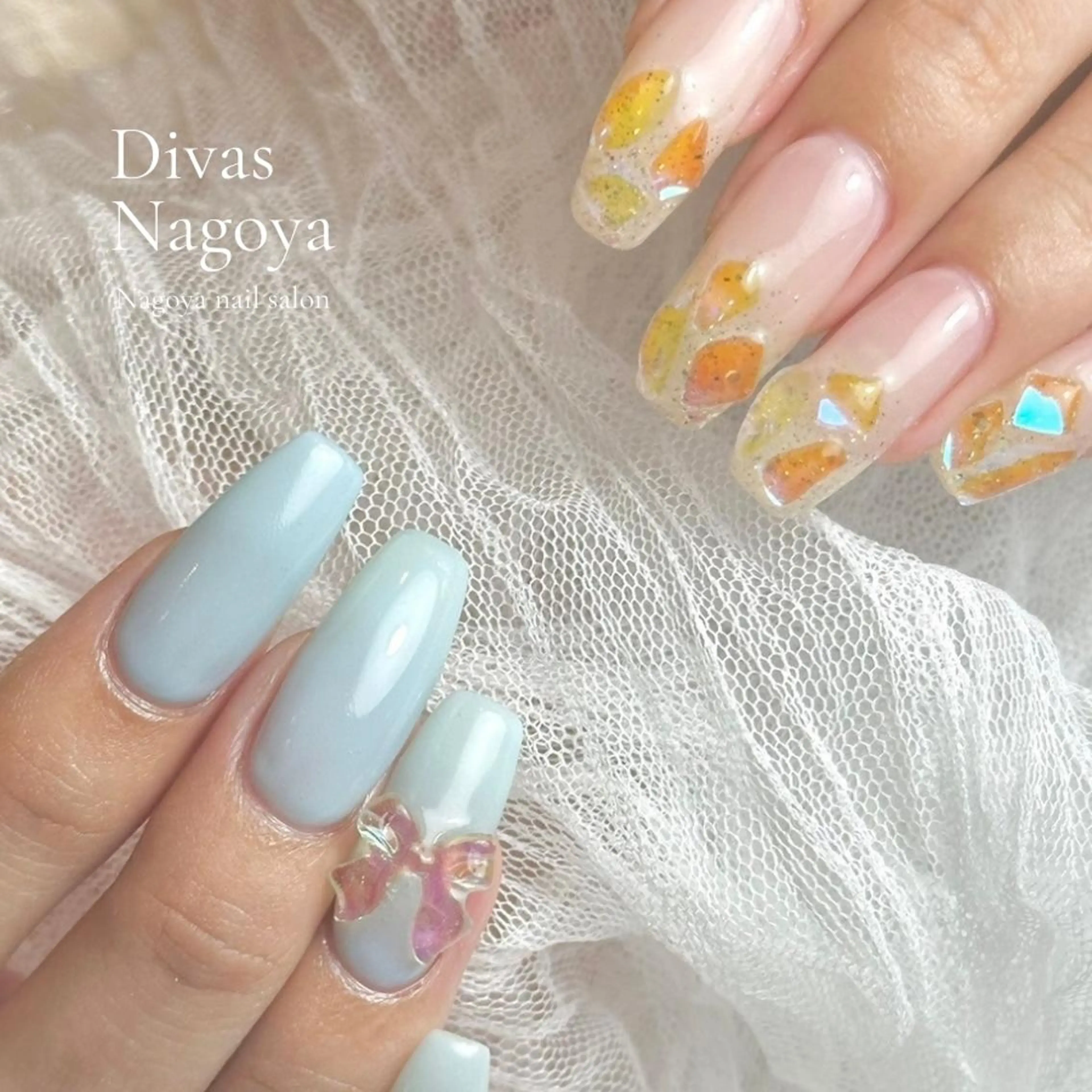 ネイル アートネイル 長さ出し ジェルネイル 韓国ネイル マグネットネイル 🎀Sakae D.d nail🎀のネイルデザイン