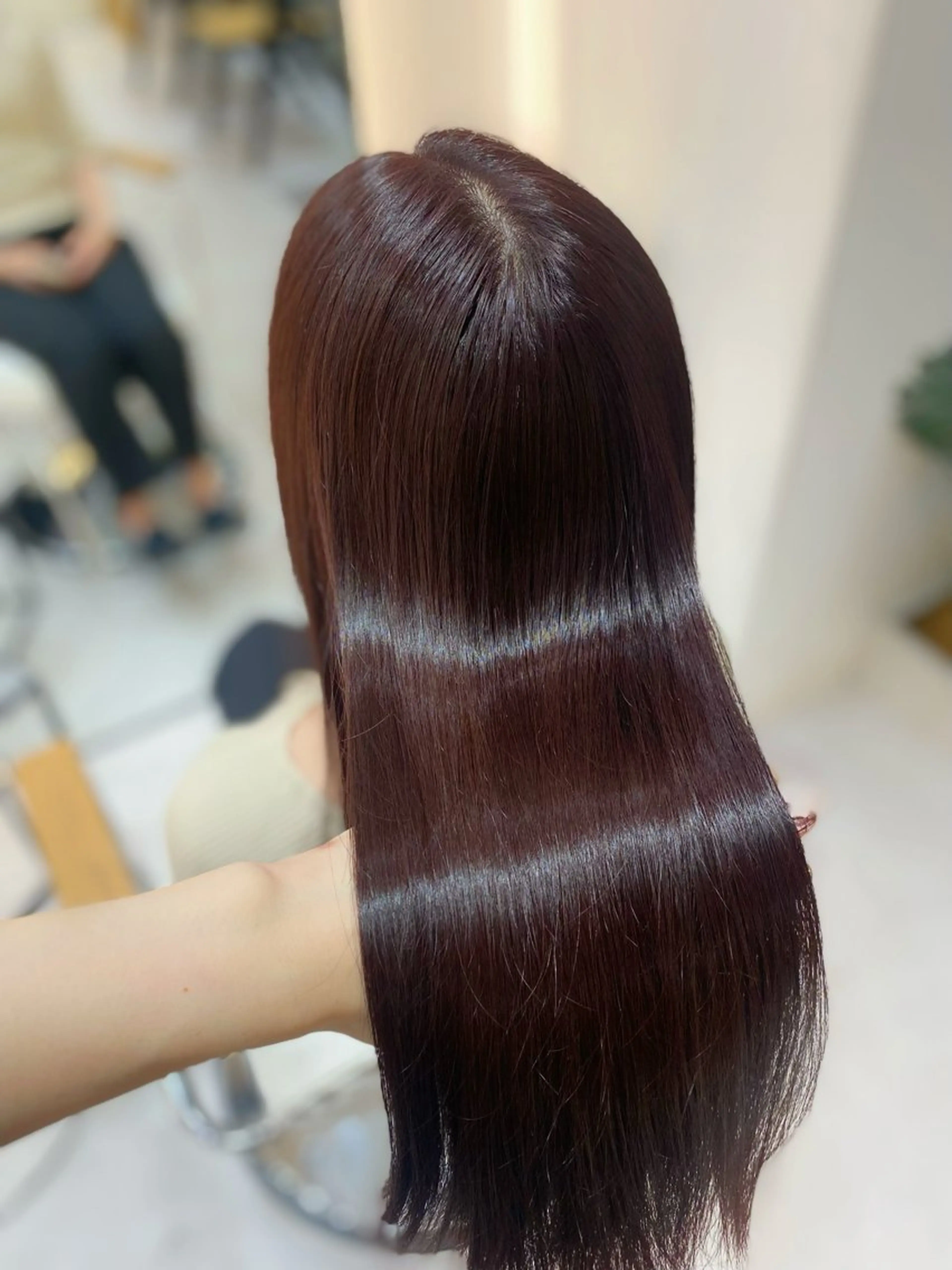 ロング カラー カシス ピンクカラー 艶髪・透明感カラー・ 韓国ヘア・Yuriのヘアスタイル