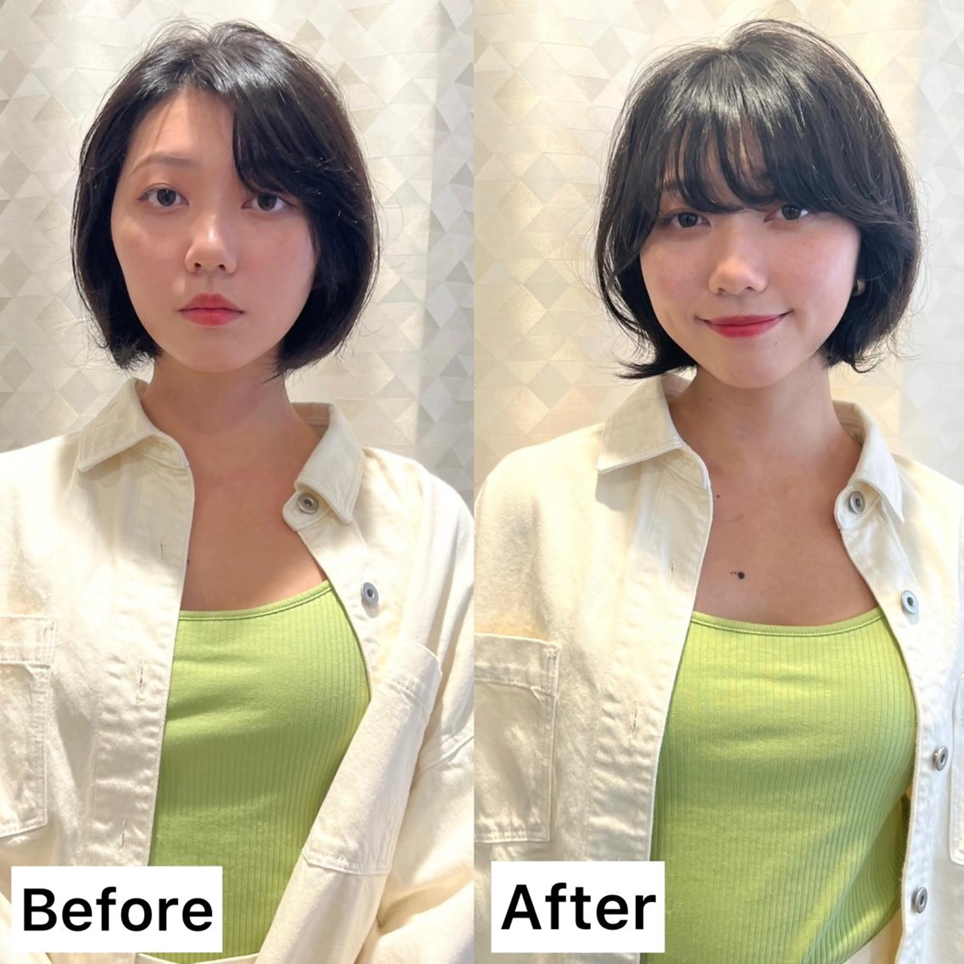 ショート カラー 切りっぱなしボブ ショートボブ ハンサムショート ボブ くびれヘア ✨BASSA 【高田馬場】✨のヘアスタイル