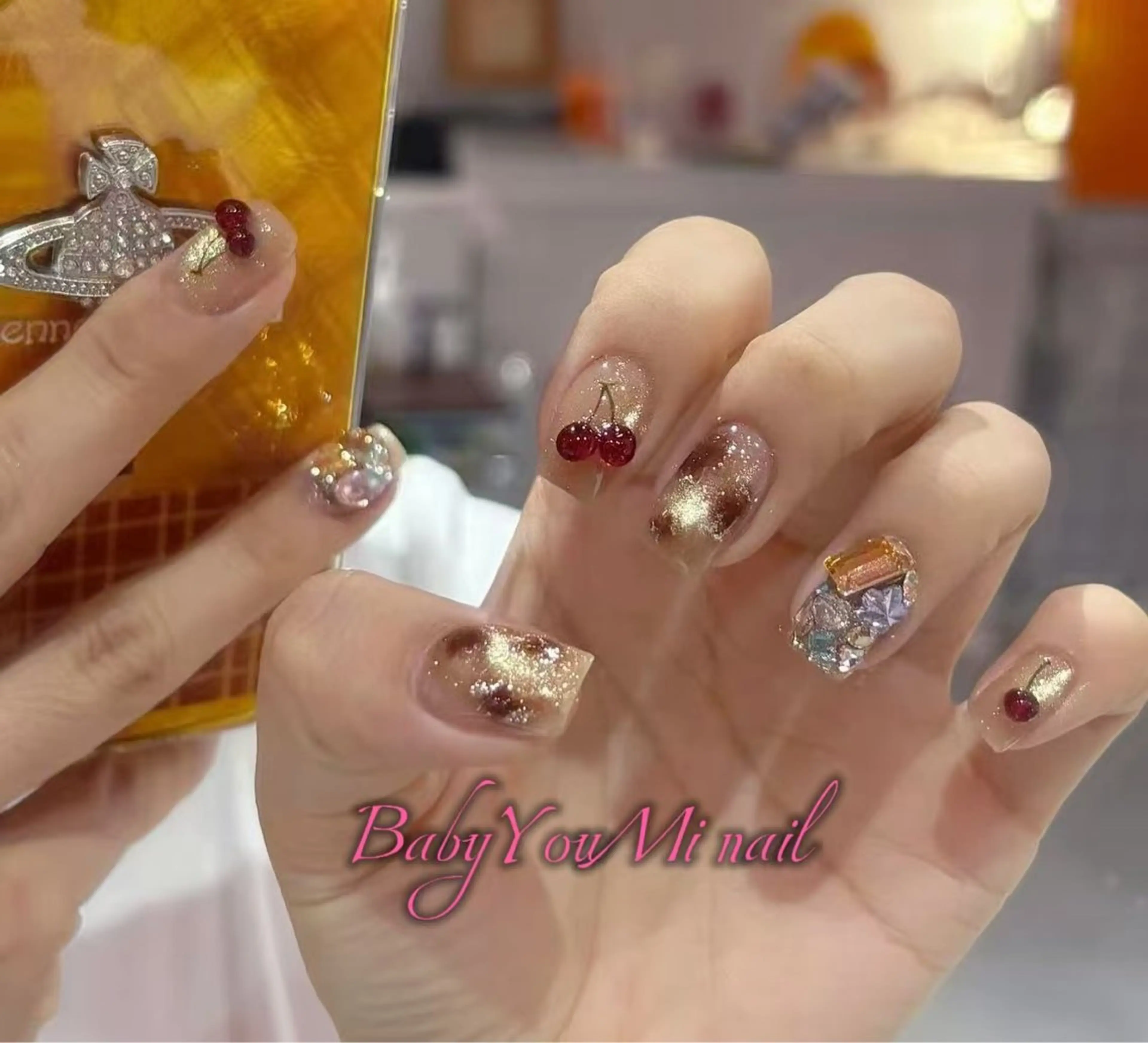 ネイル オーロラネイル フラワーネイル フットネイル フレンチネイル ジェルネイル ハンドネイル BabyYouMi ねねのネイルデザイン
