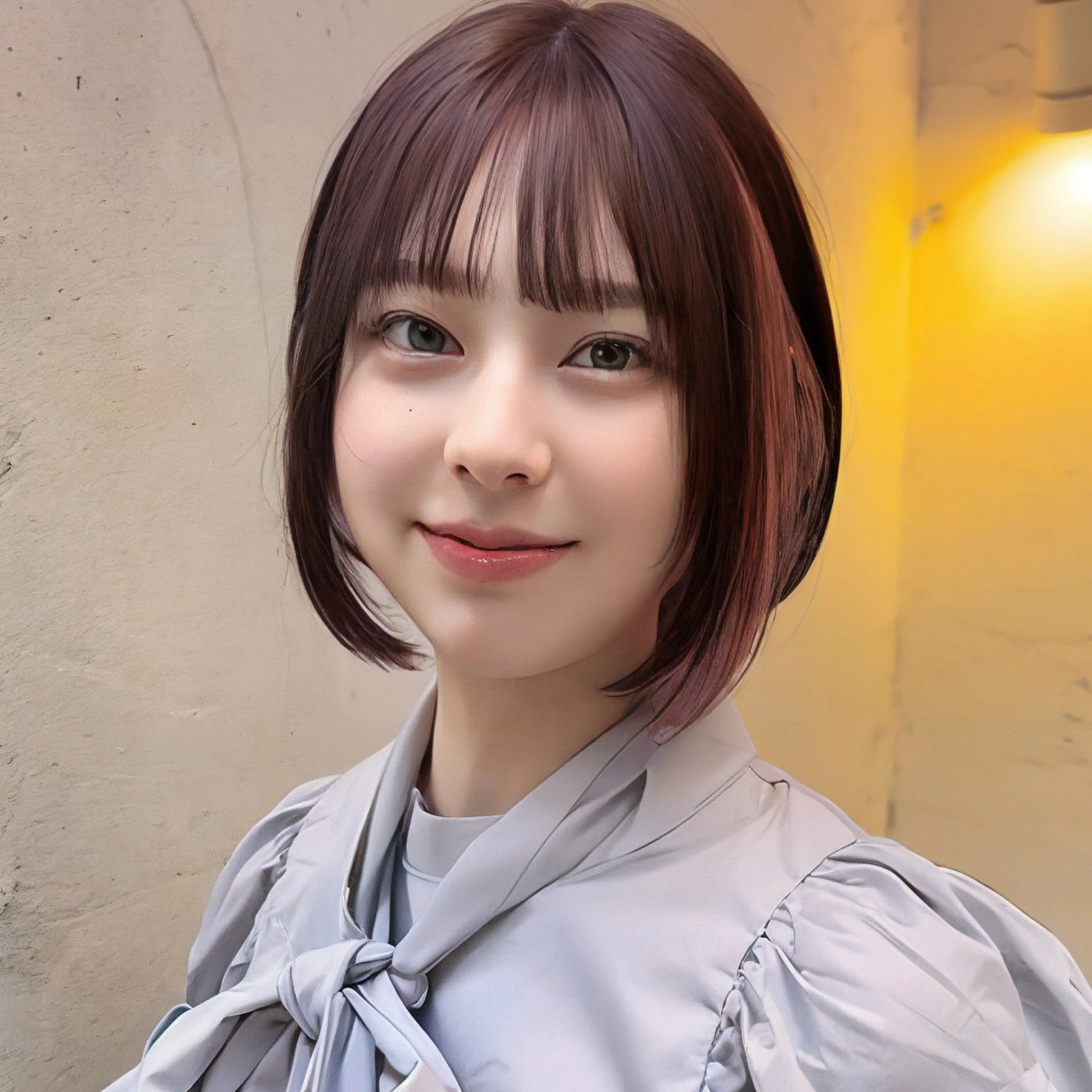 ミディアム カラー ブリーチ ケアブリーチ インナーカラー ピンクカラー ボブ カット ヘアカラー トリートメント インナーカラー/レイ ヤーカット♡/マキシのヘアスタイル