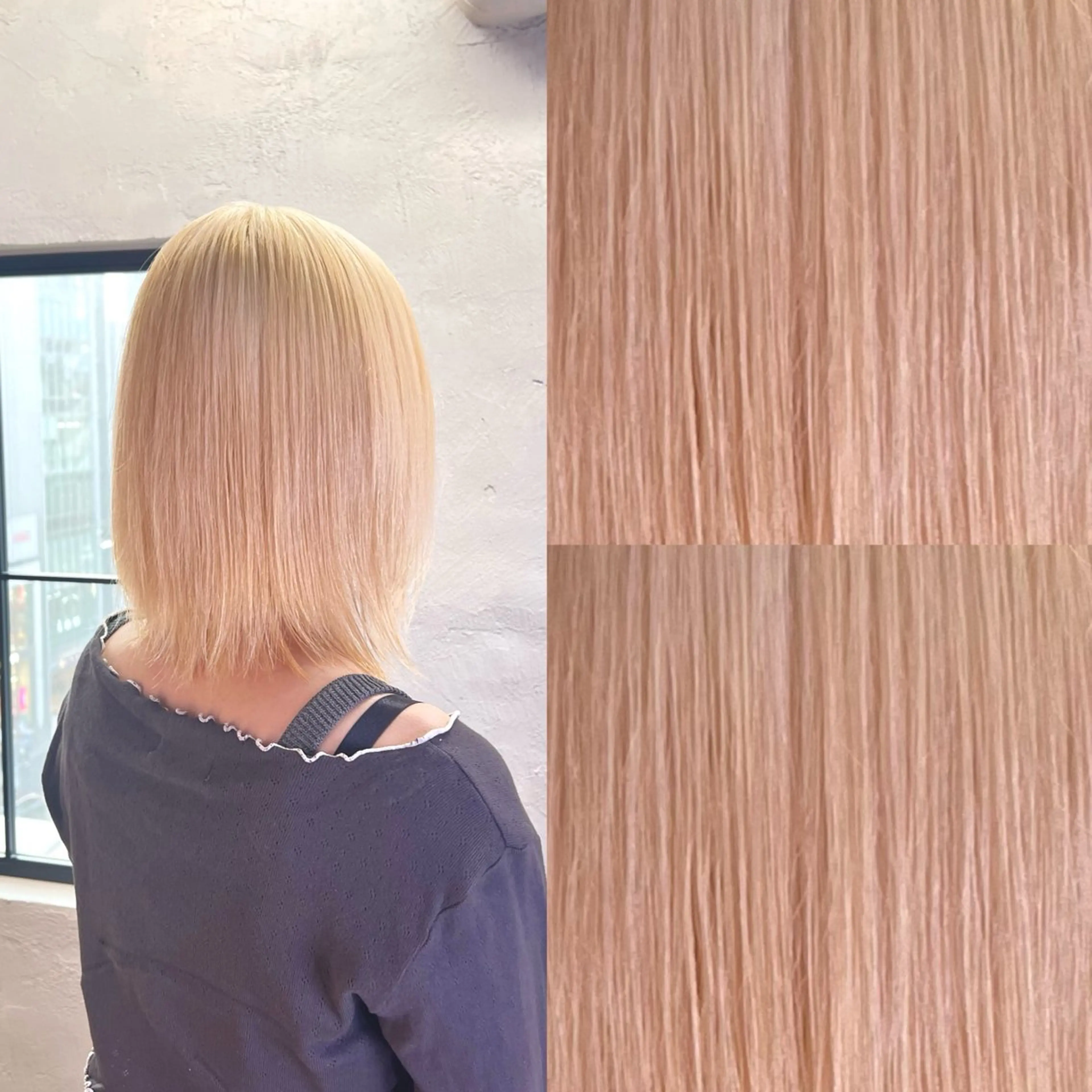 ミディアム カラー ヘアカラー トリートメント 🩵艶ハイトーン／ 艶パーマ🩵ユウゴのヘアスタイル