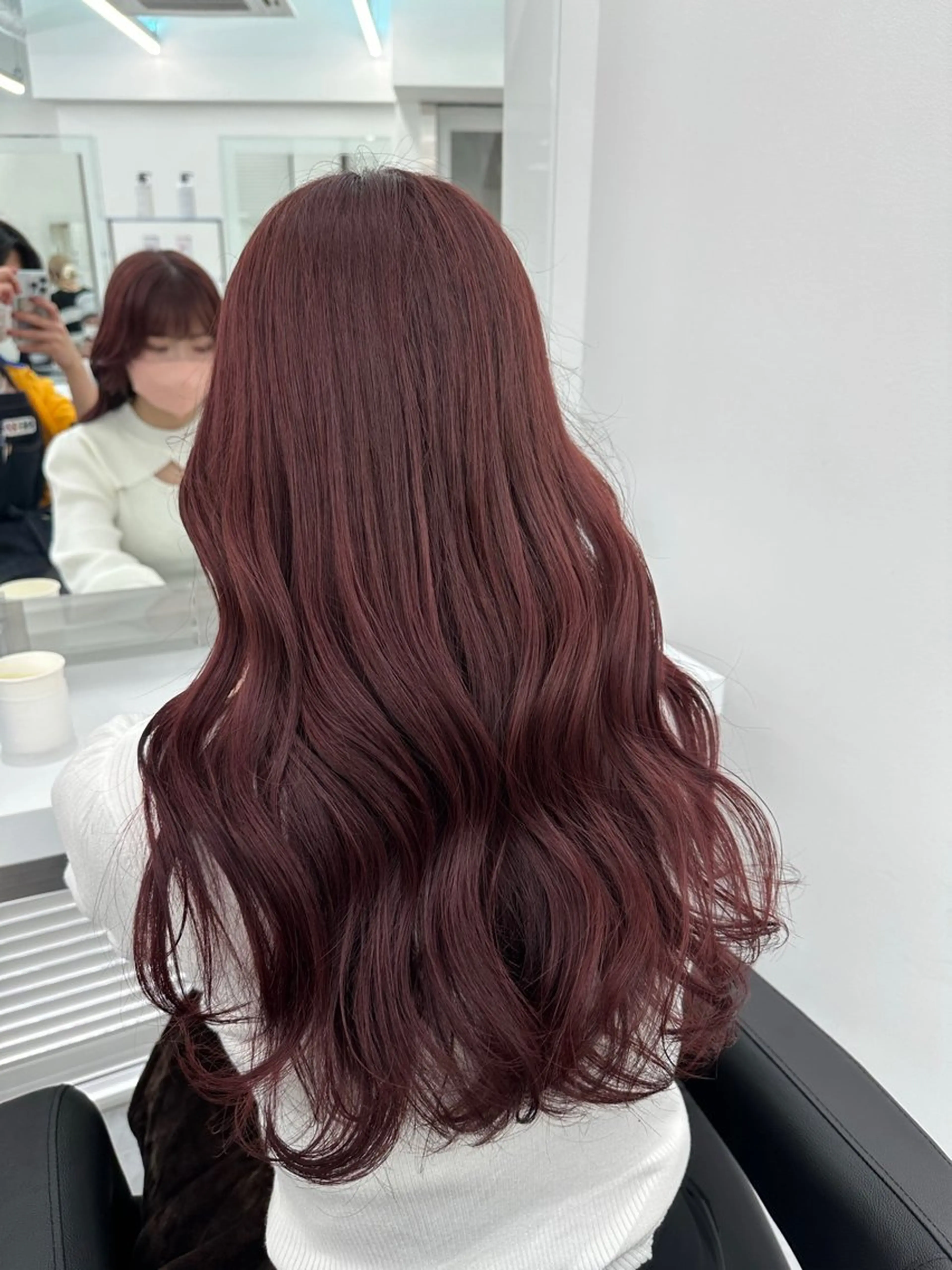 セミロング カラー カット ヘアカラー トリートメント ヘアセット ダブルカラー 韓国ヘアKYONのヘアスタイル