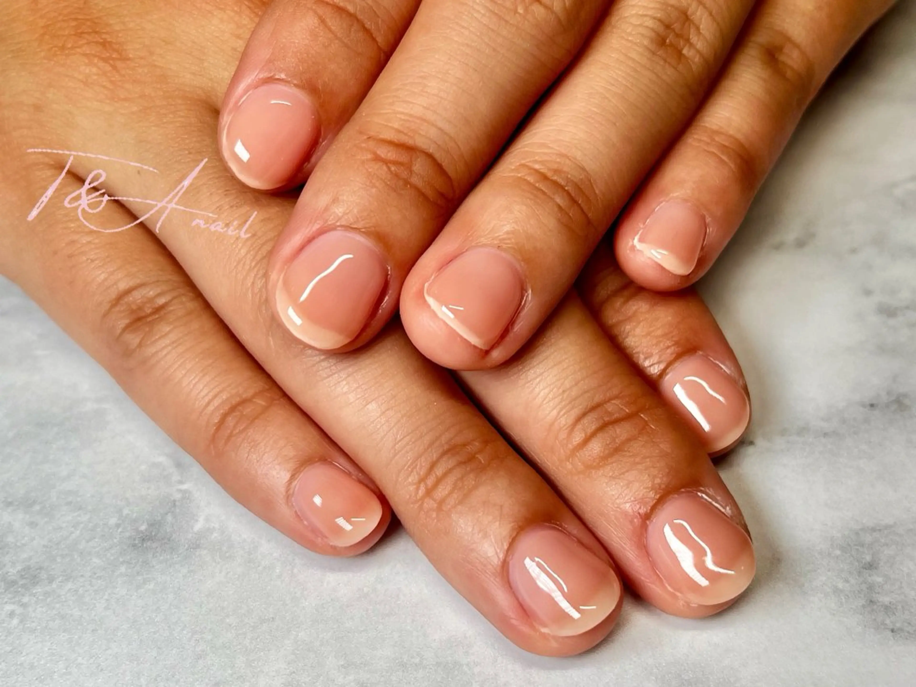 ネイル ジェルネイル ワンカラーネイル スカルプネイル ショートネイル シンプルネイル ハンドネイル T&A nailのネイルデザイン