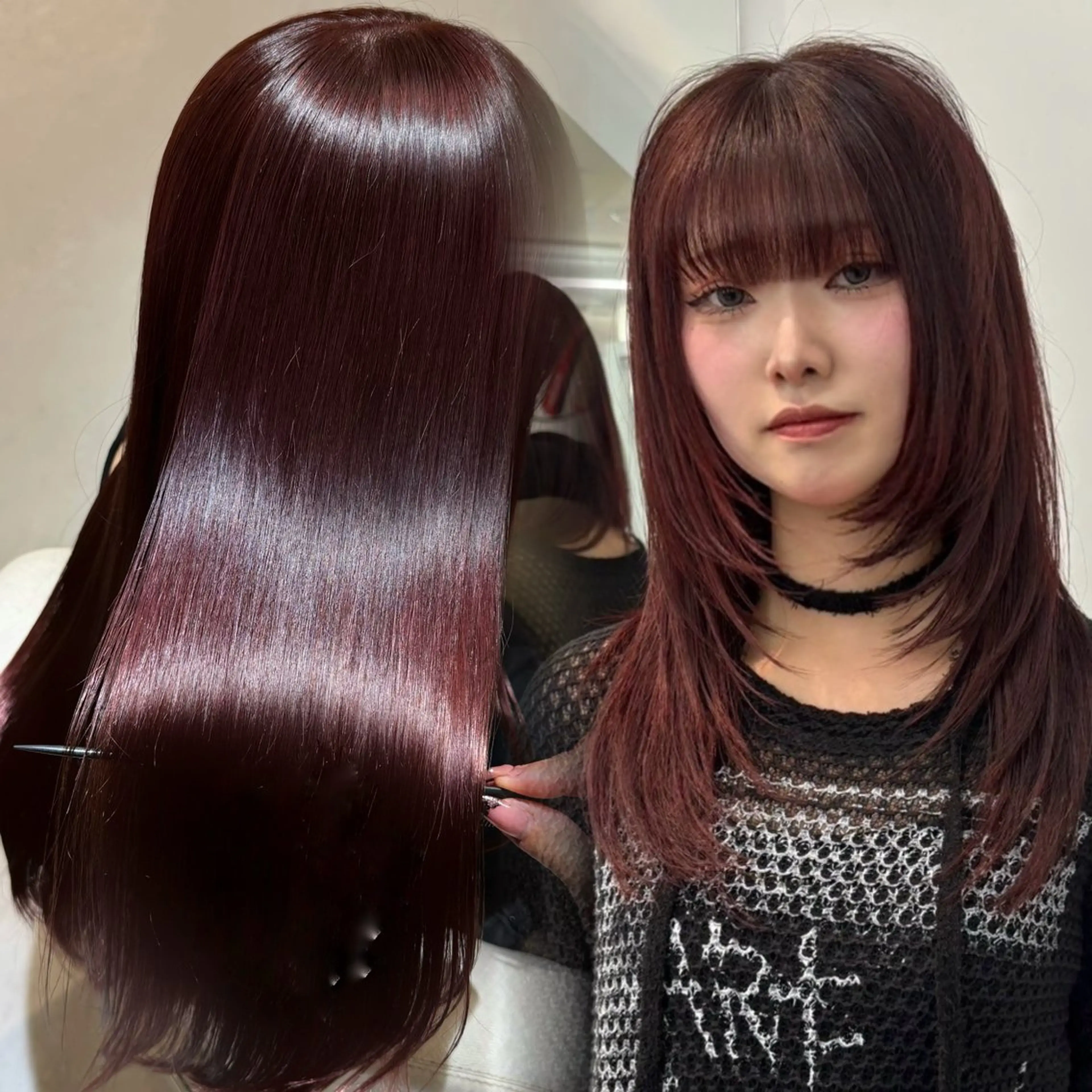 ロング カット ヘアカラー トリートメント ヘッドスパ 日吉／レイヤー／ 髪質改善／iatoのヘアスタイル