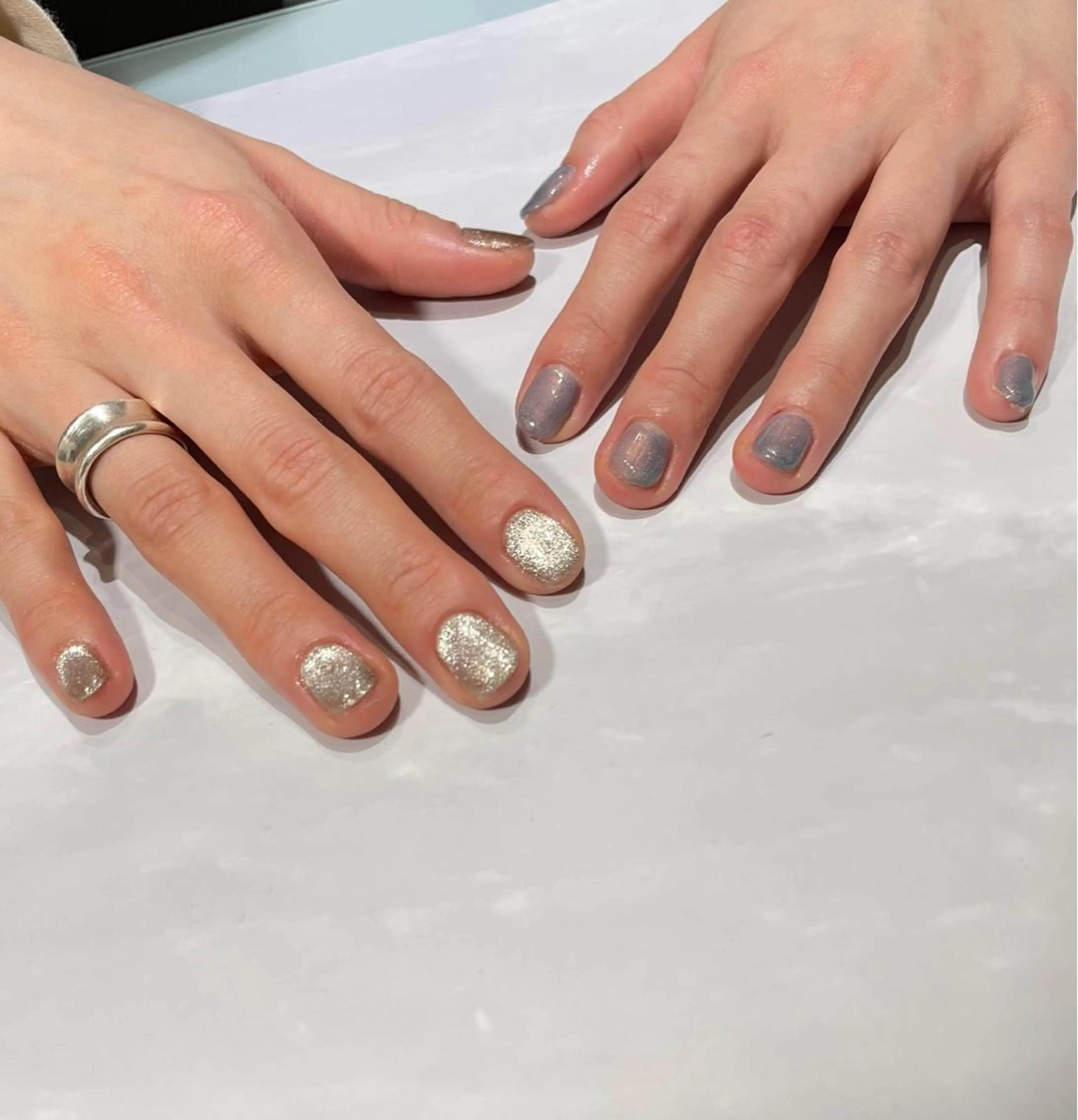 ネイル マグネットネイル ミラーネイル nail salon CIELのネイルデザイン