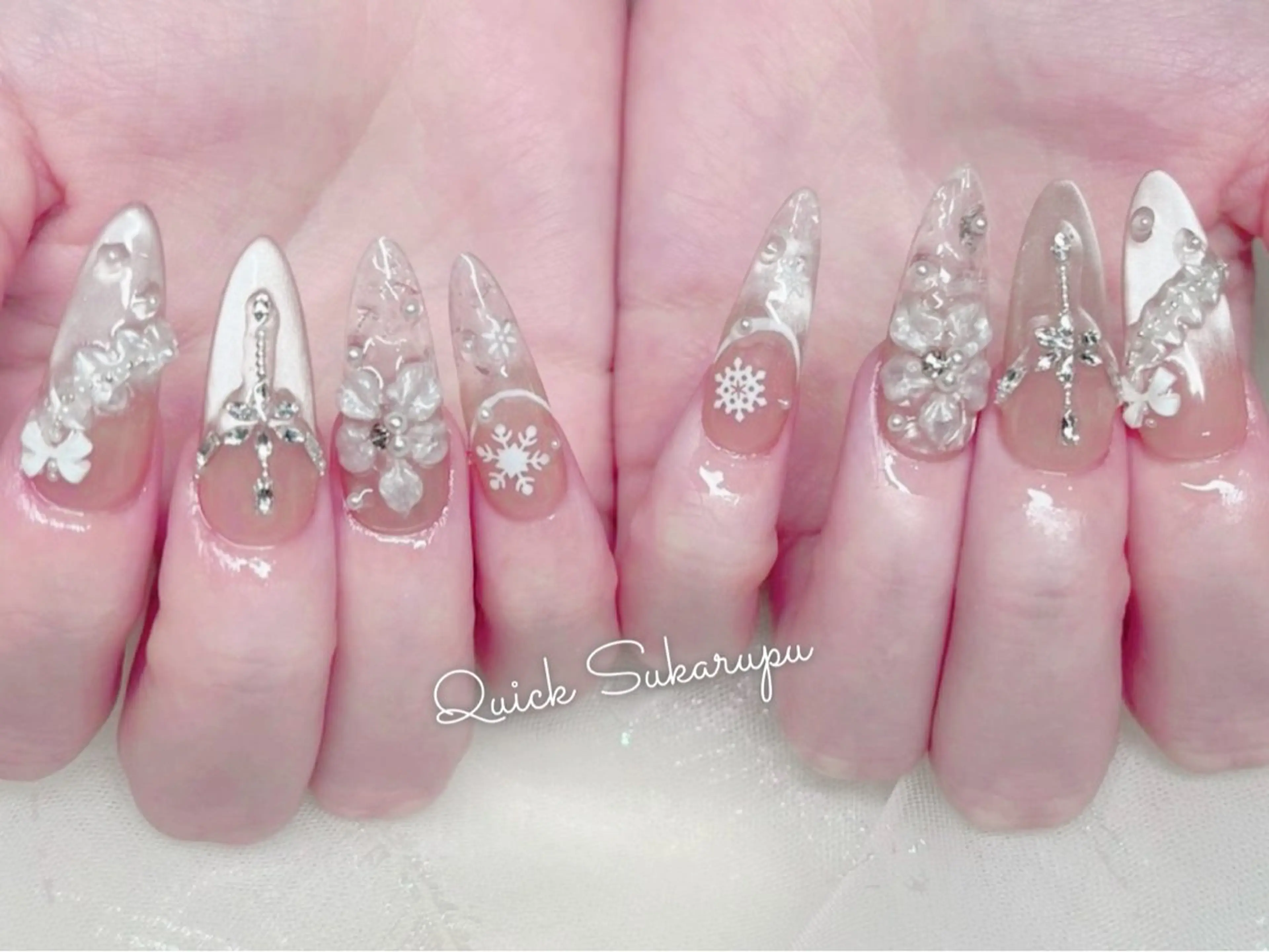 ロング ハンドネイル Quick Sukarupu 高田馬場店所属・Quick Sukarupuのネイルデザイン