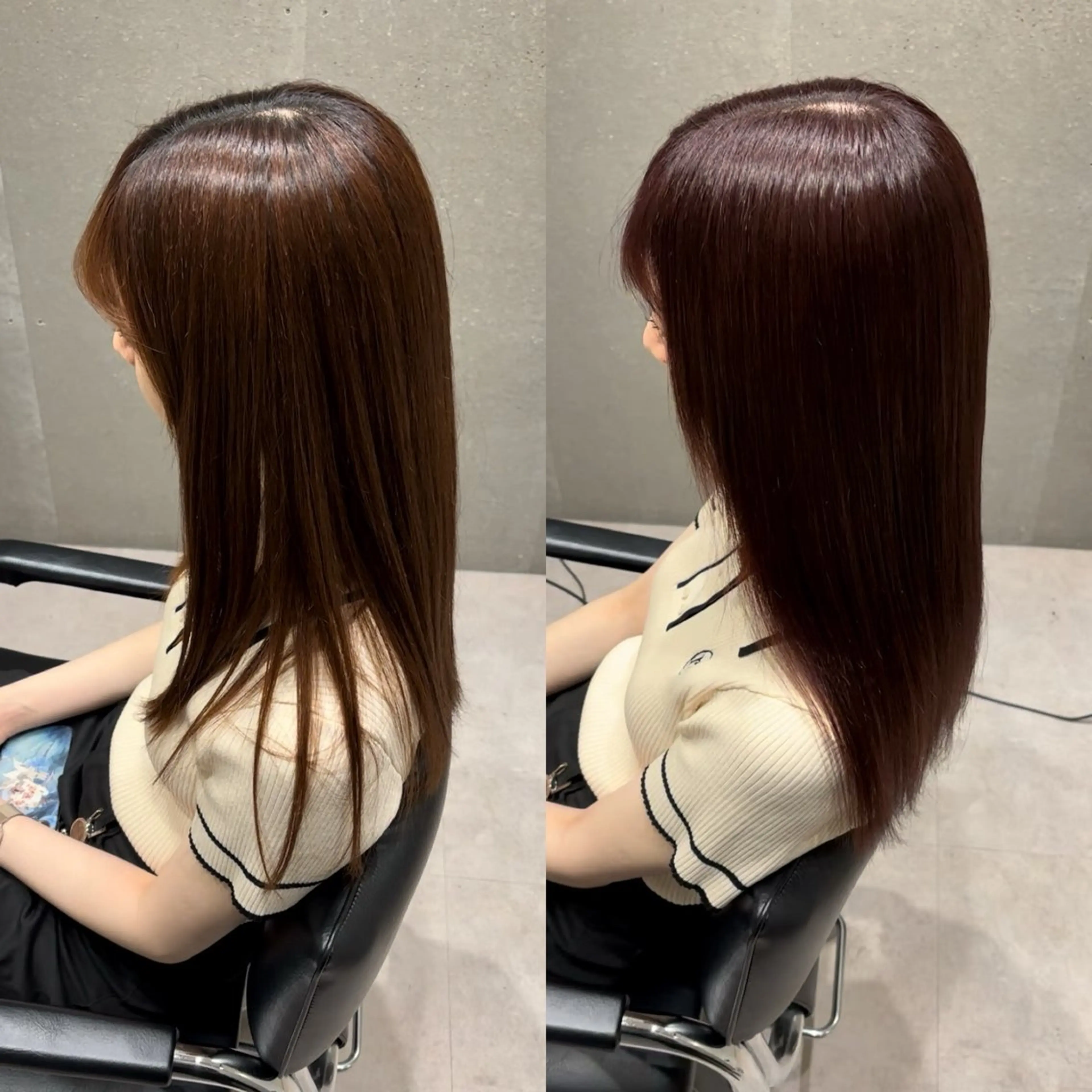 セミロング カラー グレージュ 髪質改善 トリートメント カット ヘアカラー トリートメント GOTODAY  SHAiRE SALON　新宿Aura店所属・髪質改善ヘアケア 艶髪特化/上田のヘアスタイル
