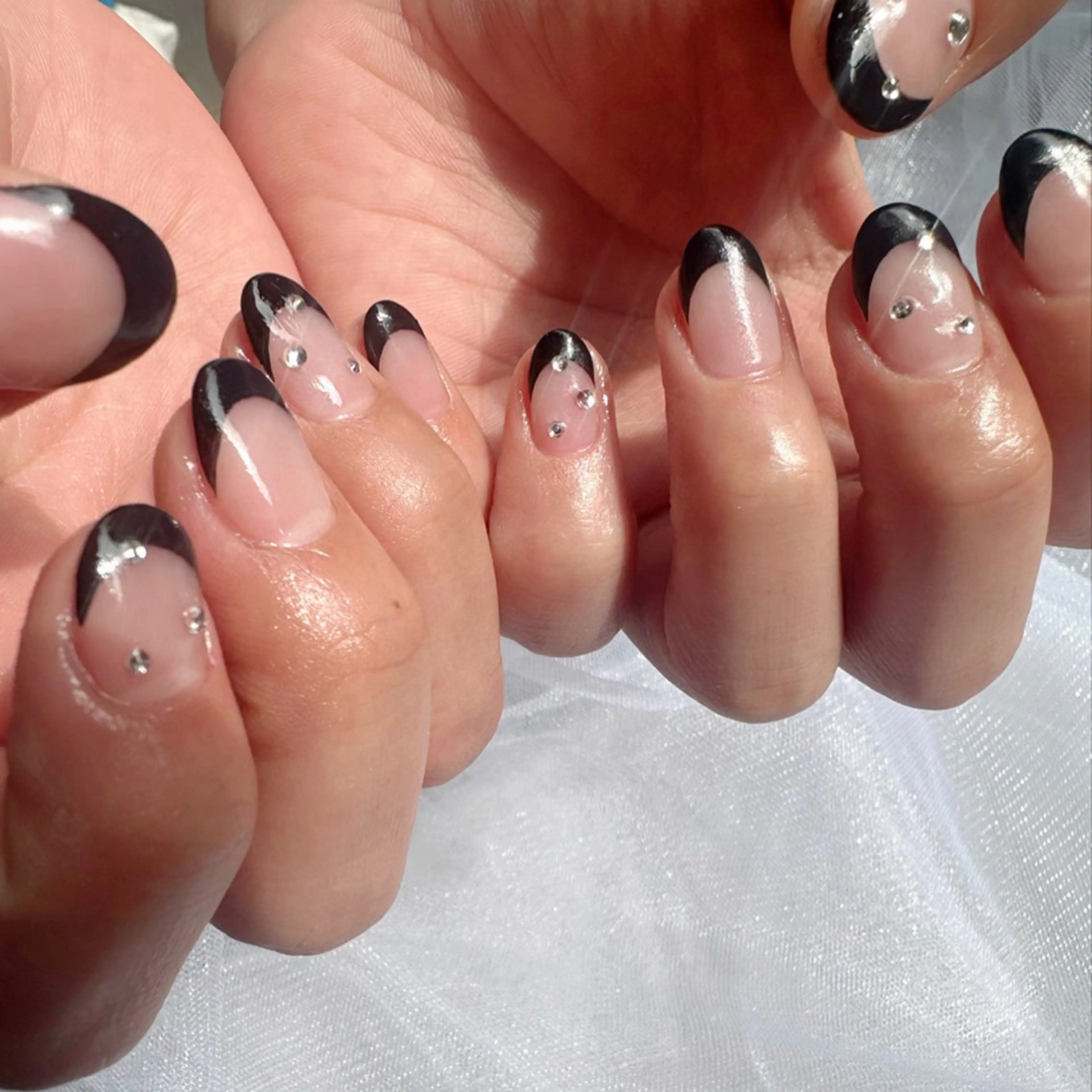 ネイル クリアネイル フレンチネイル 氷ネイル・うるうるネイル キラキラネイル 韓国ネイル 🪞KAPE NAIL 🪞のネイルデザイン