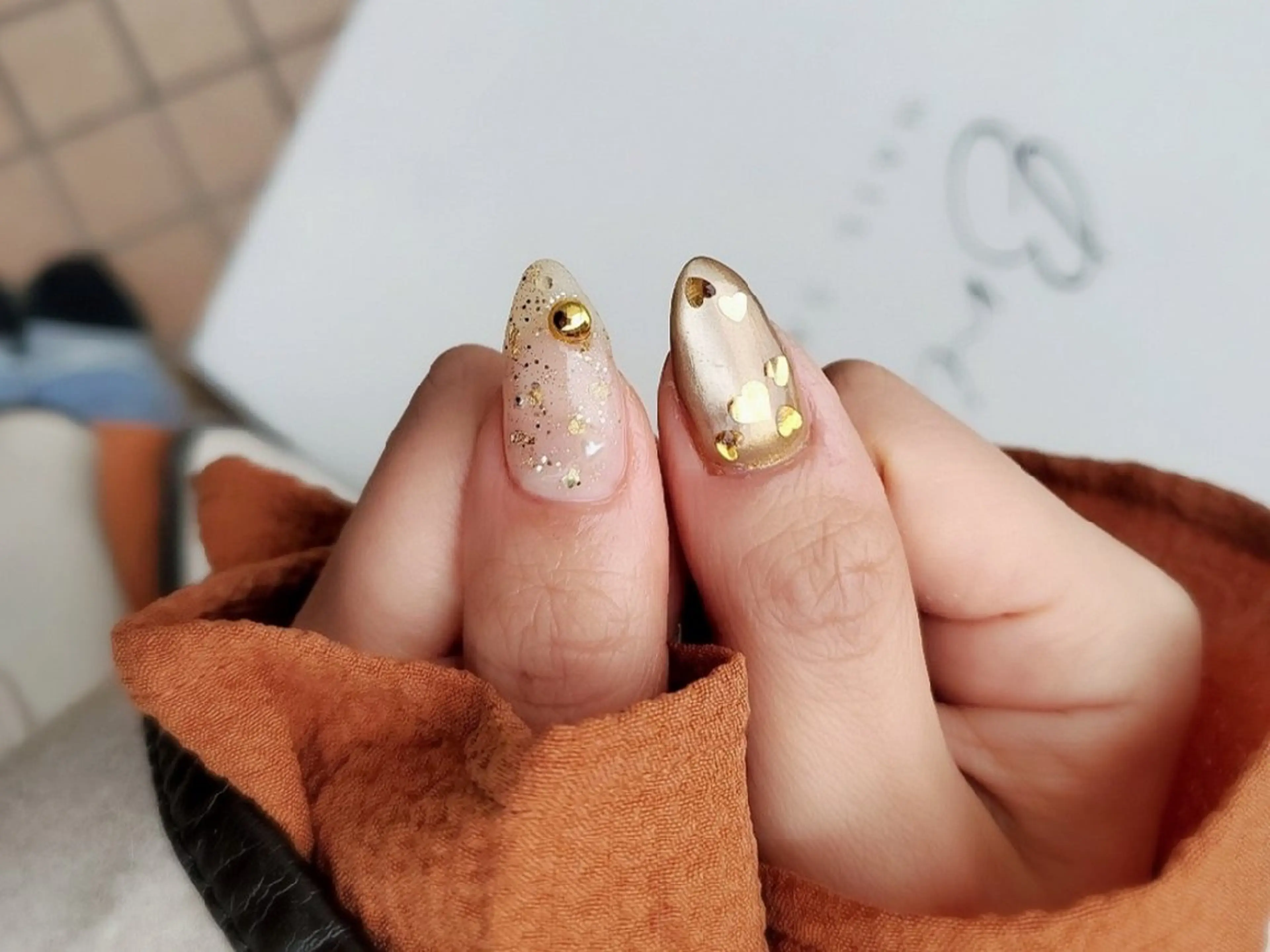 ネイル ハート ハンドネイル Brick【ブリック】所属・Brick💅🏻 minami…♡のネイルデザイン