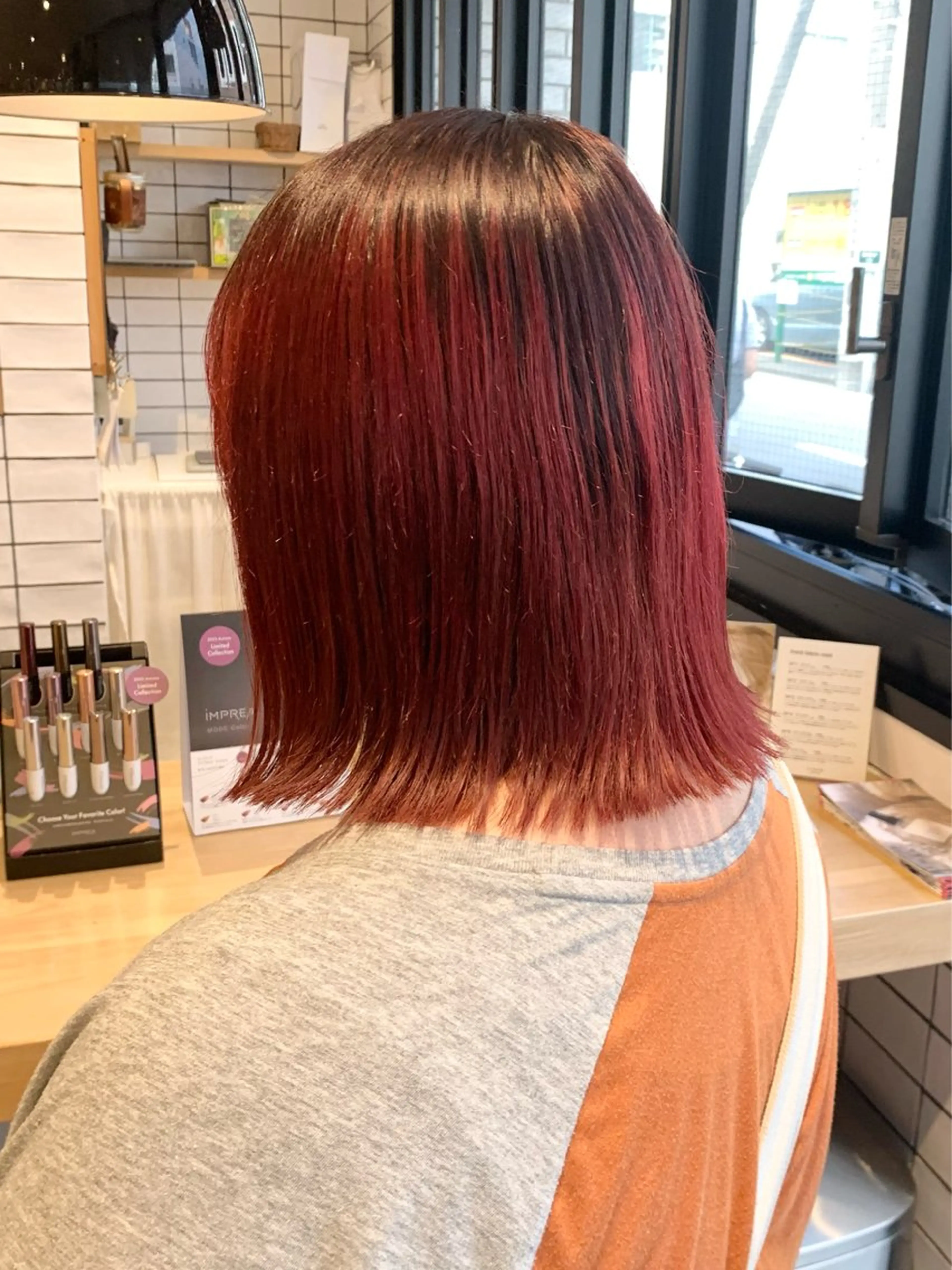 ショート カラー カット ヘアカラー トリートメント 艶カラー/暖色カラー /透明感/ryutoのヘアスタイル