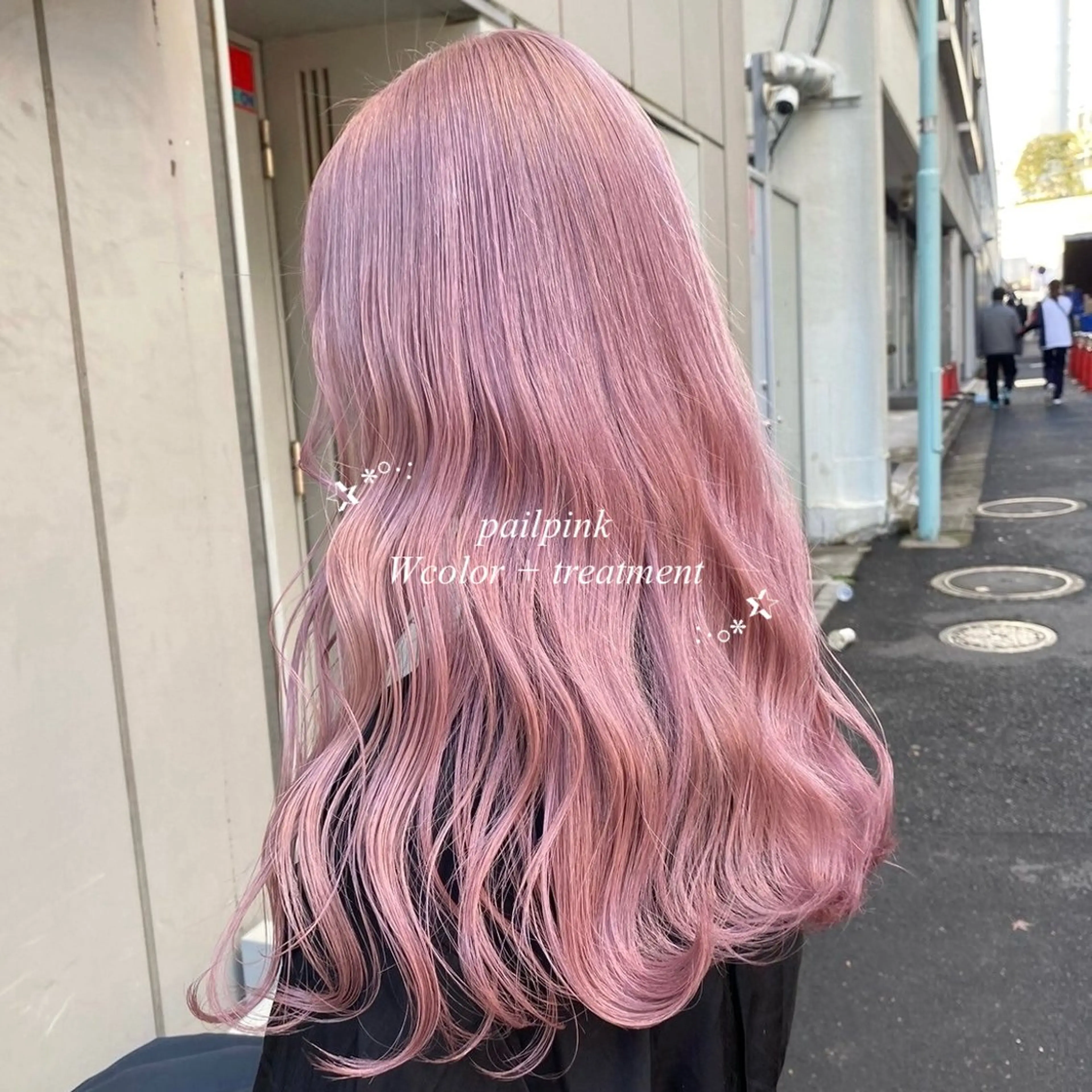 ロング カラー ヘアカラー ヘッドスパ ヘアセット モテガーリー🎀ピン クヘア/SHIONEのヘアスタイル
