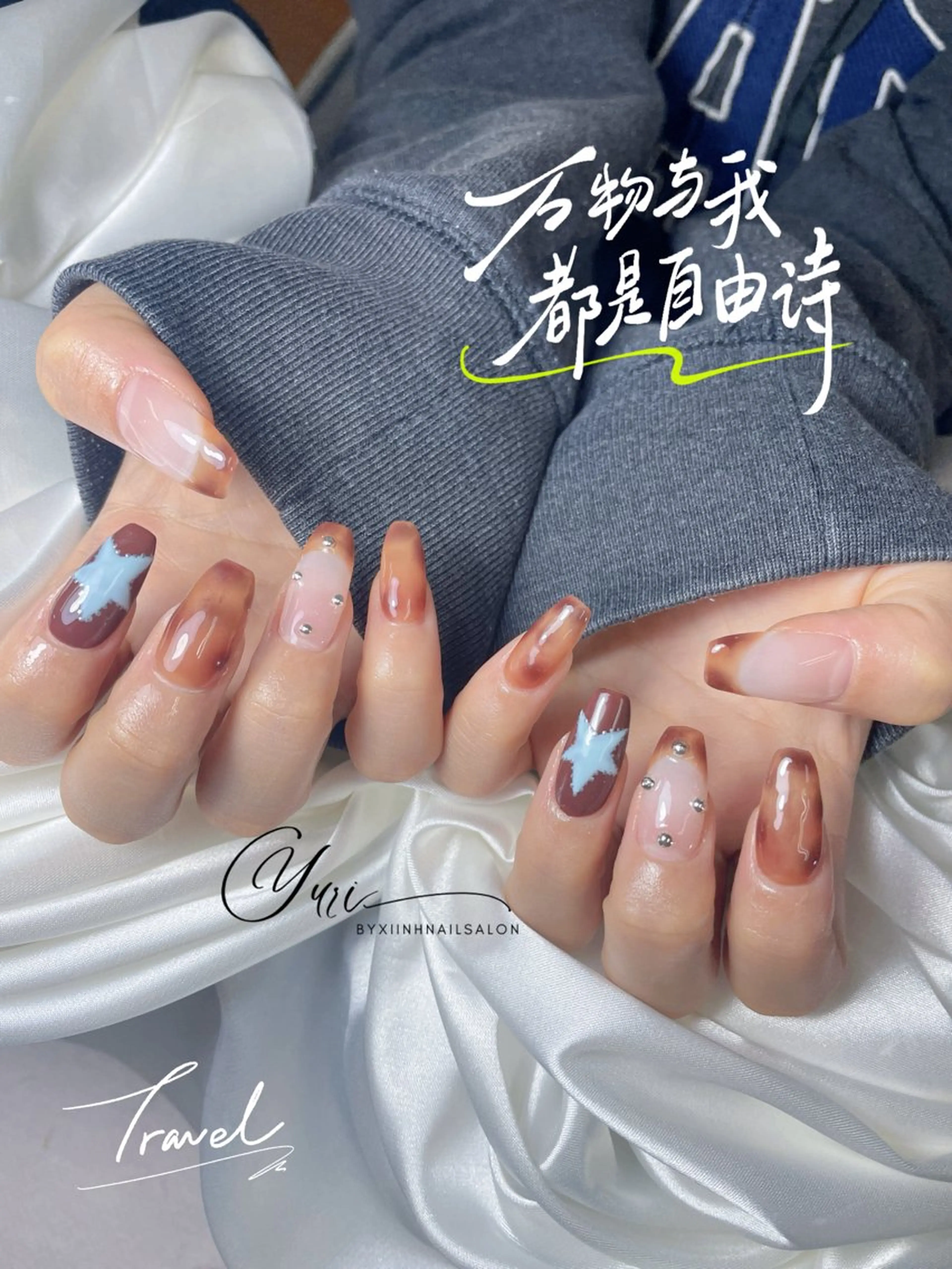 ネイル チークネイル 桜ネイル フラッシュネイル フットネイル フレンチネイル ハンドネイル YURI NAILのネイルデザイン