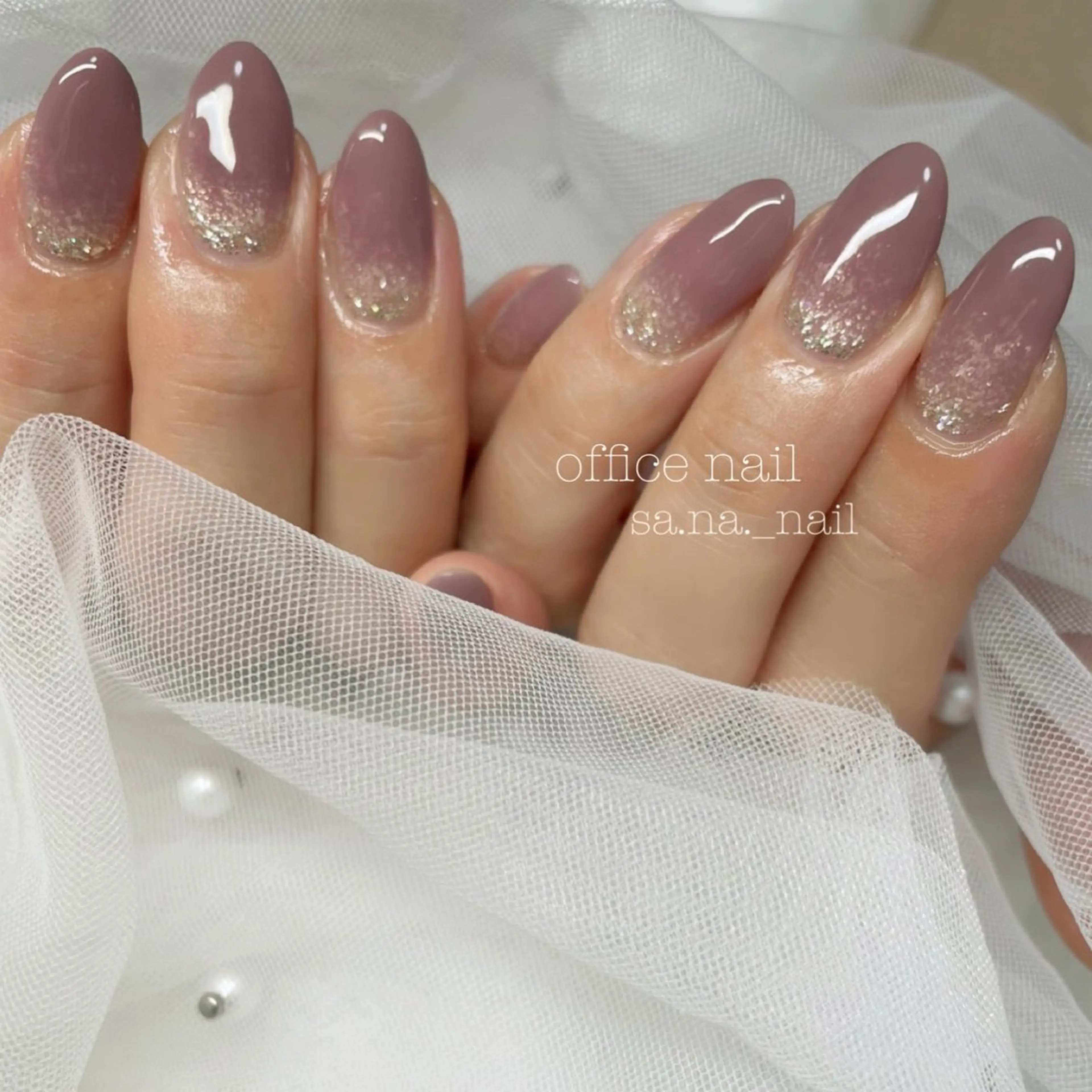 ネイル ラメ(グリッター) ハンドネイル nailsalon SANANAILのネイルデザイン