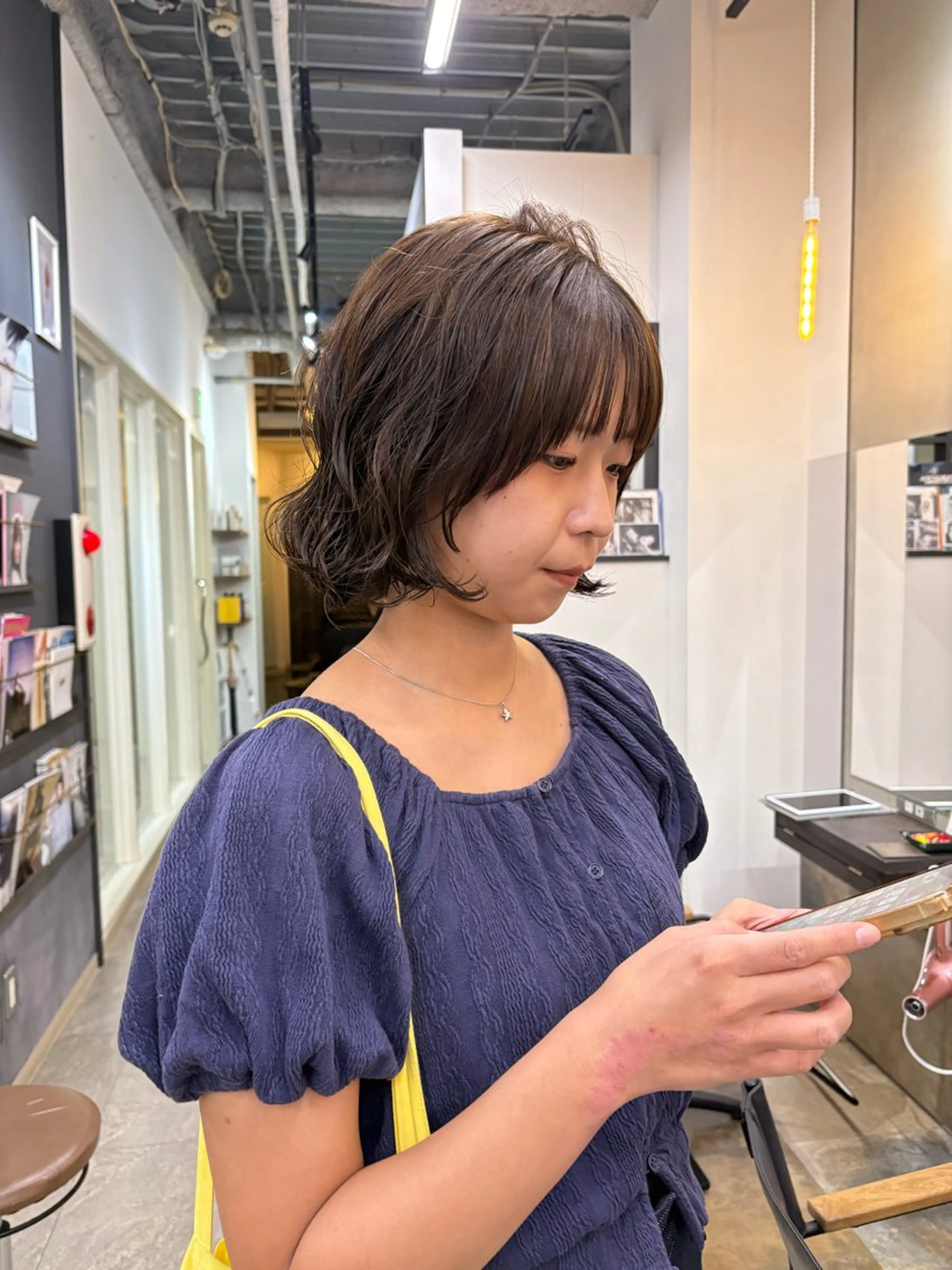 ミディアム カラー パーマ nao/福岡美容室 パーマ/ボブパーマのヘアスタイル