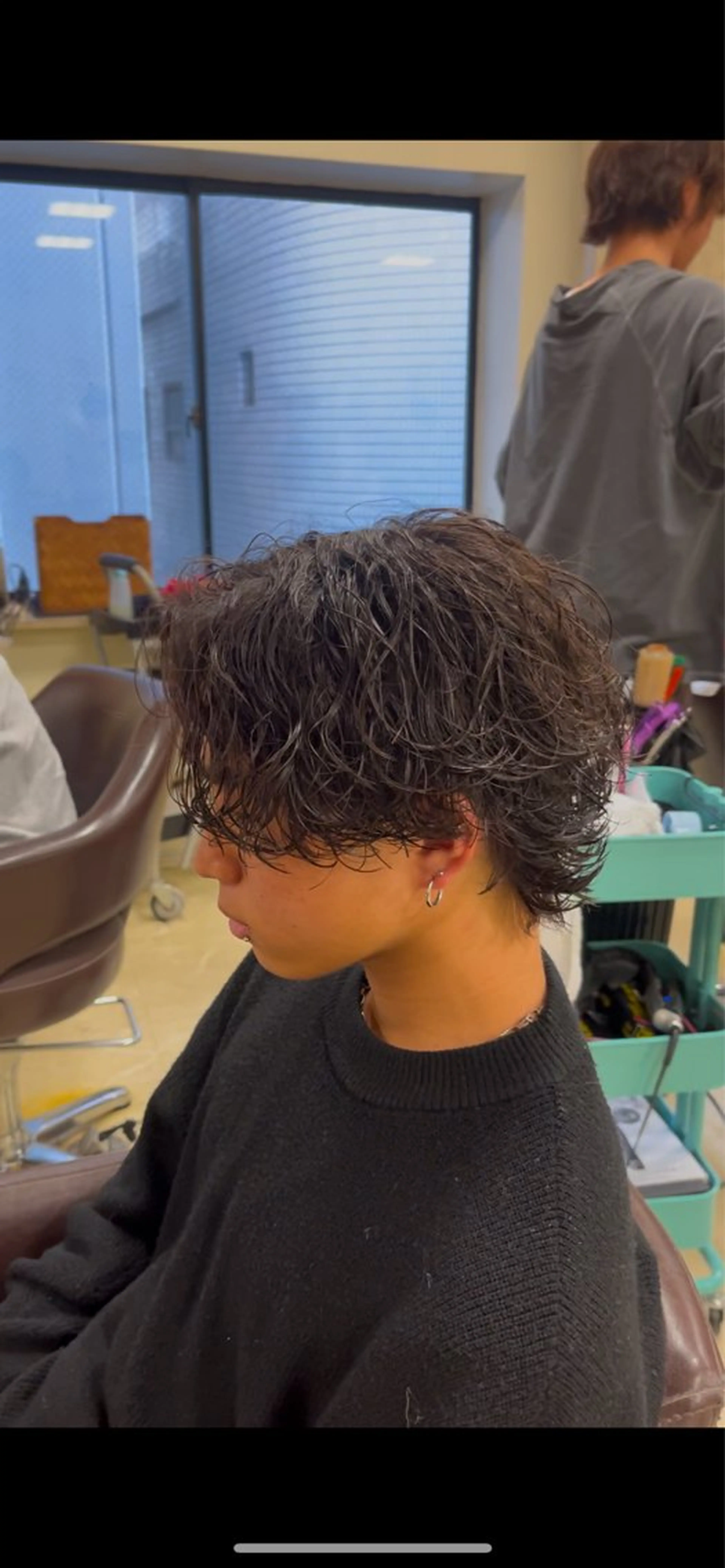 ショート パーマ メンズ メンズパーマ カット パーマ 心斎橋/メンズパーマ ブリーチ/ハイトーンのヘアスタイル