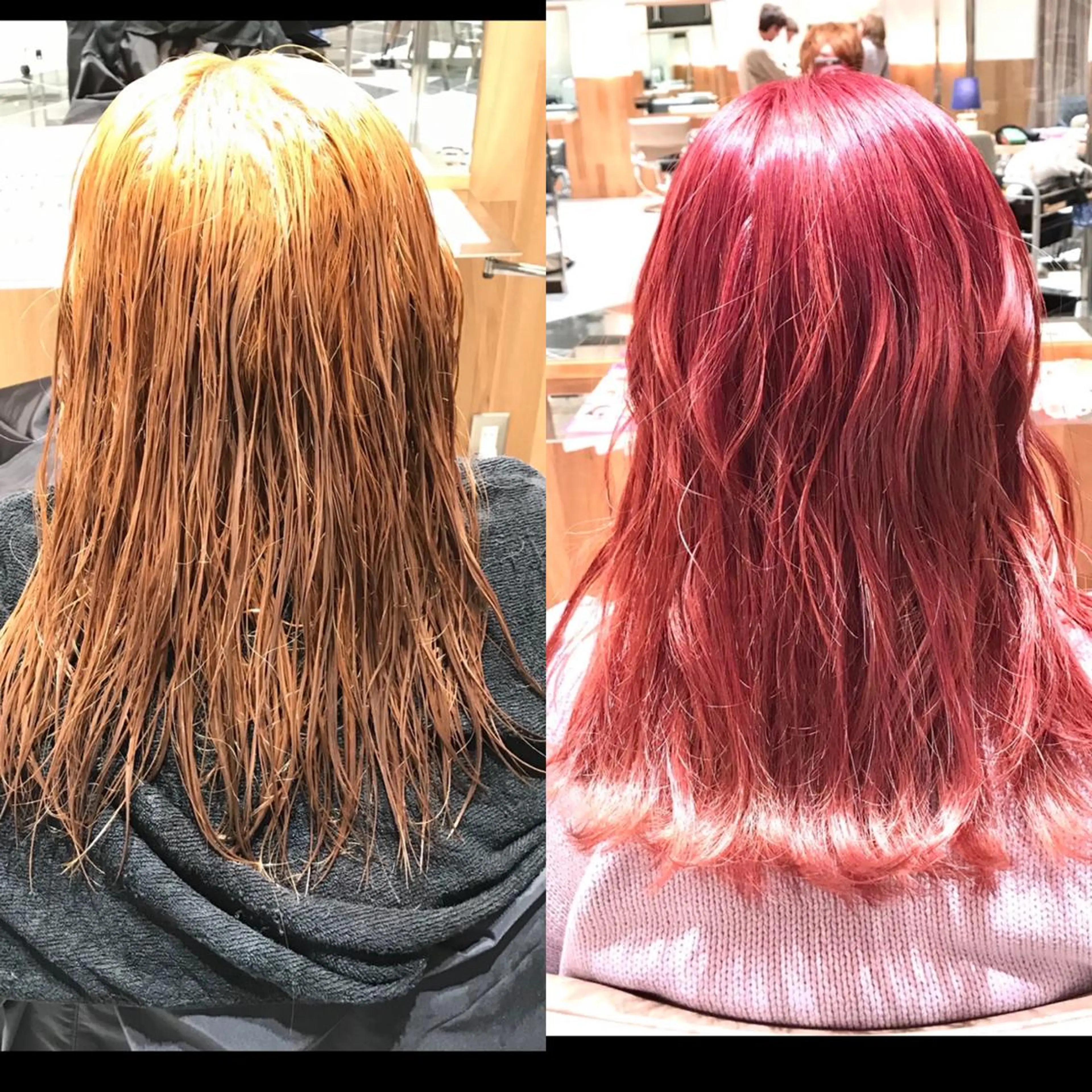 ロング カラー ブリーチ ケアブリーチ グラデーションカラー ピンクカラー 谷合 貴志のヘアスタイル