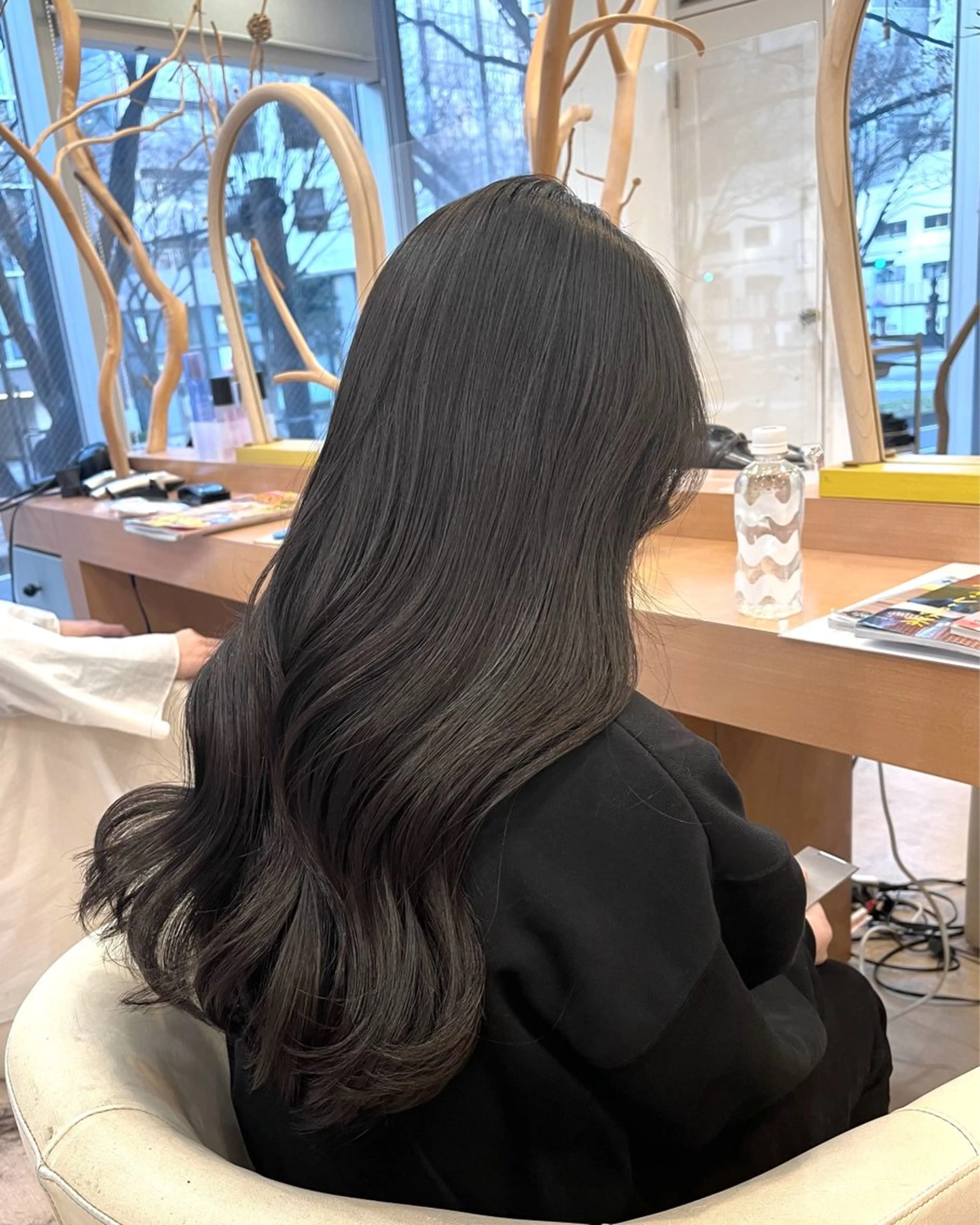 ロング カラー くびれヘア 顔周りカット 韓国風ヘア レイヤーカット 似合わせカット カット トリートメント LUNA🌙韓国ヘア 🌙レイヤーカットのヘアスタイル