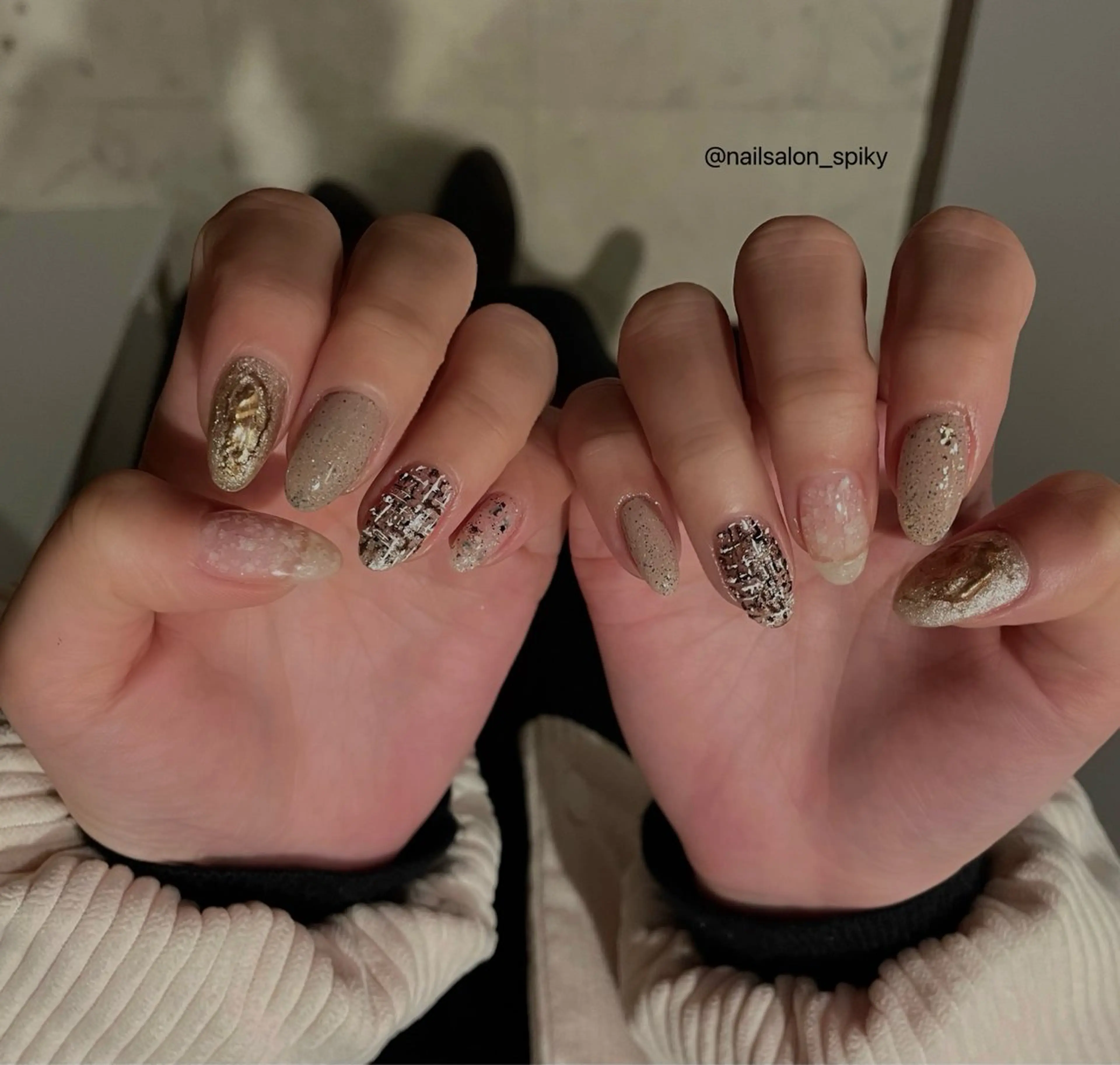 ネイル ハンドネイル Spiky とうげ ふうかのネイルデザイン