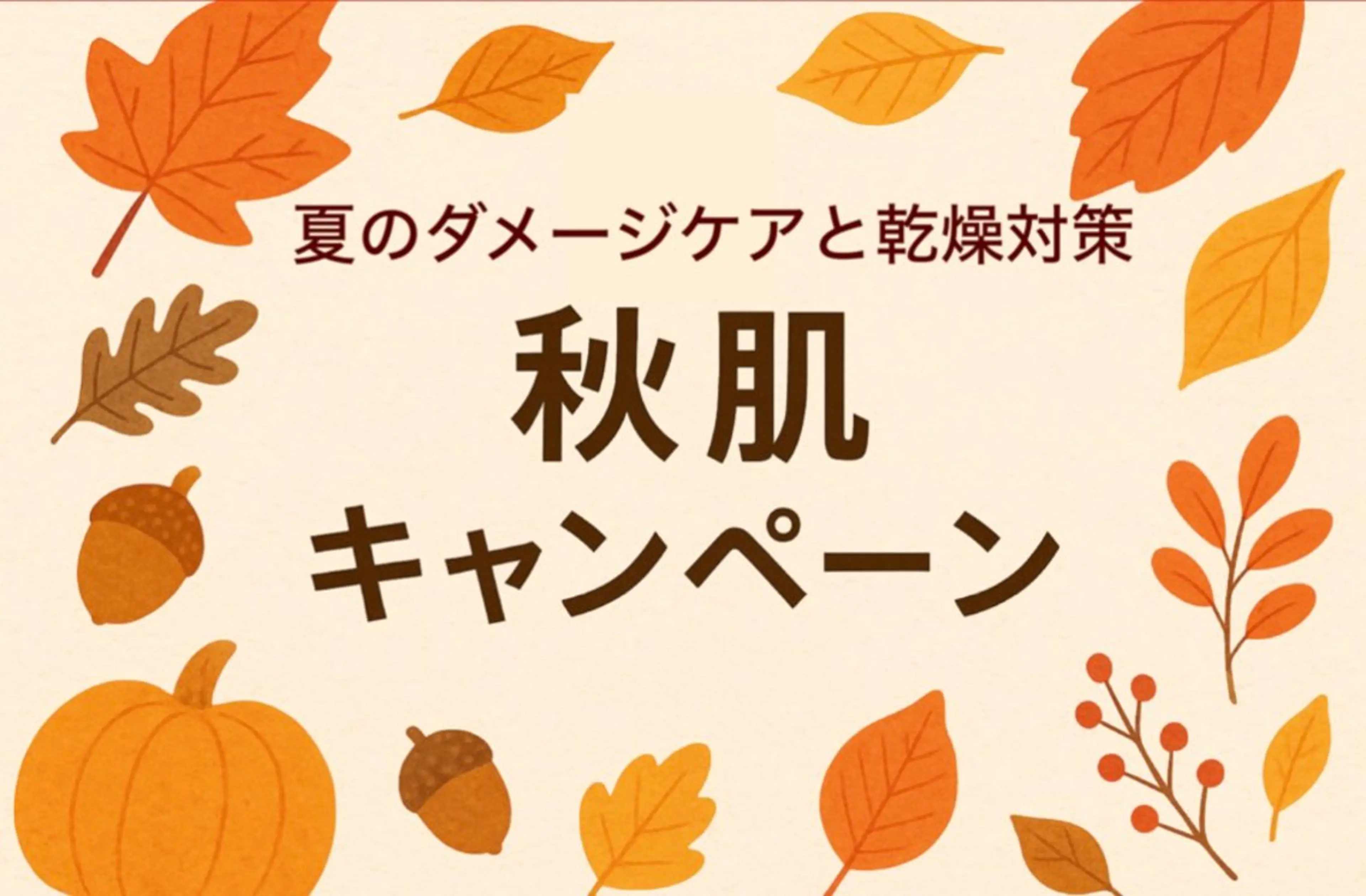 【夏のダメージケアと乾燥対策🍁秋肌キャンペーン】フェイシャル/デコルテ＋お悩み別パック付＋ハンドマッサージの写真