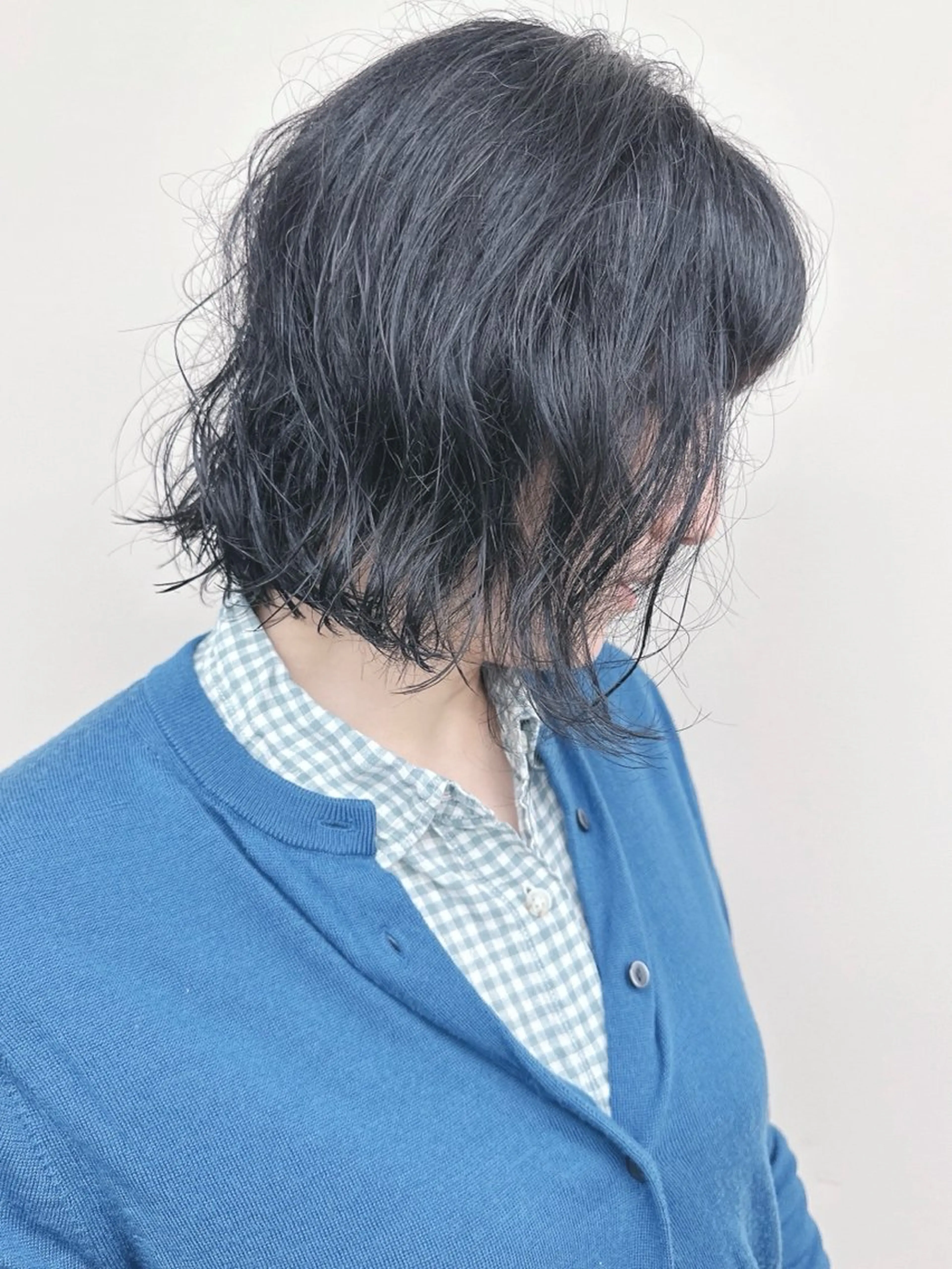 ショート パーマ カット パーマ とうい/くせ毛/ ショート/丸みボブのヘアスタイル