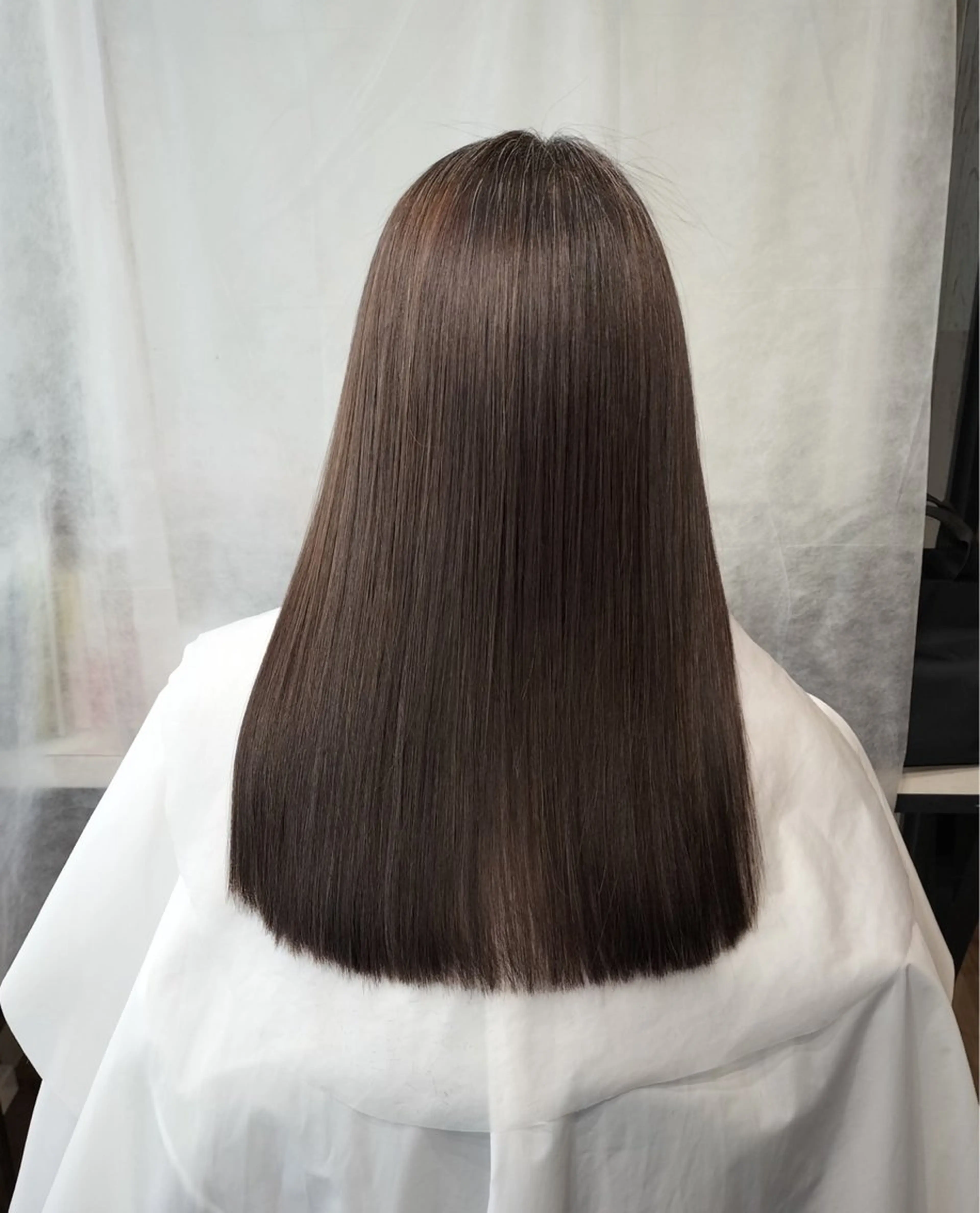 ロング パーマ 酸性ストレート ストレートパーマ カット トリートメント マエダ マサシのヘアスタイル