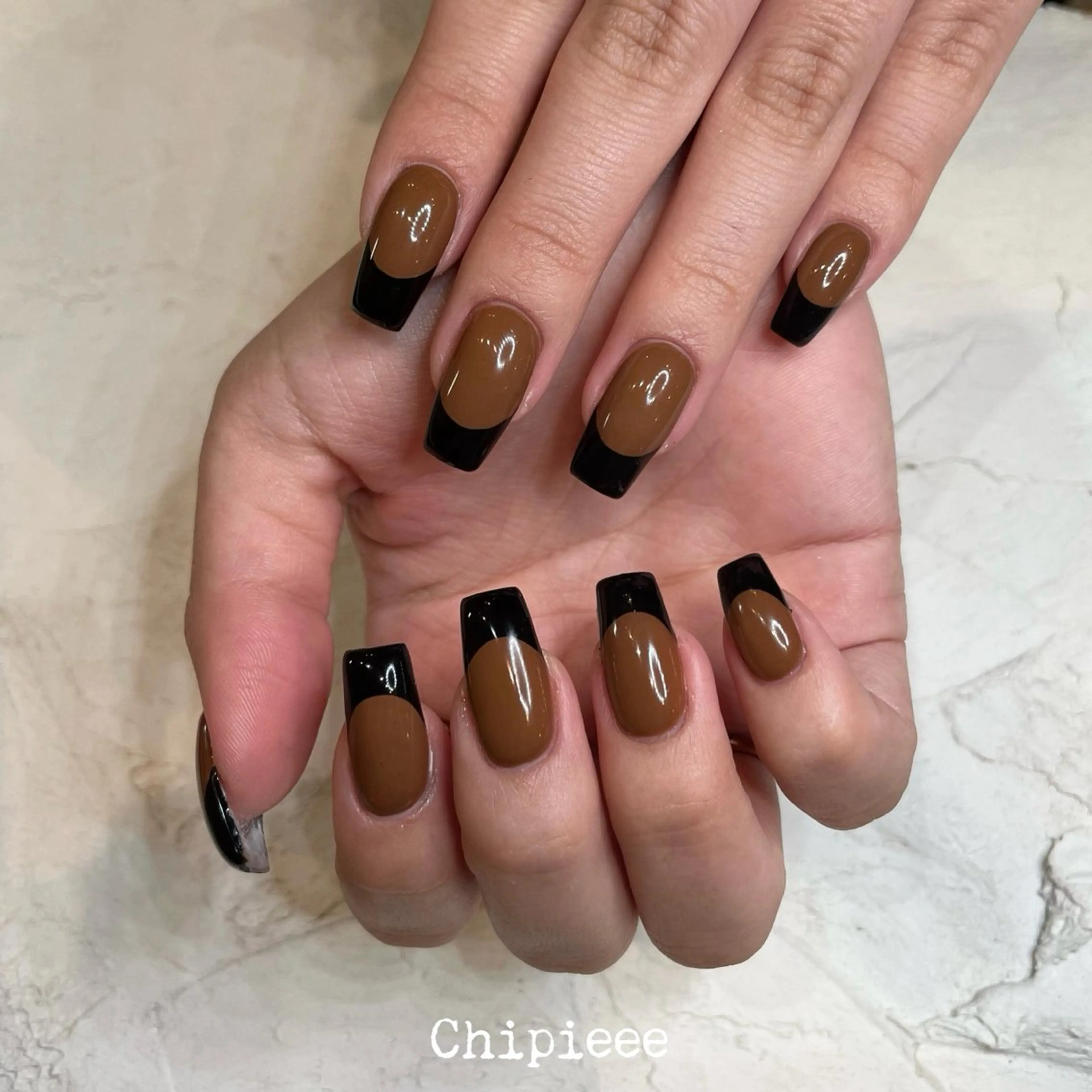 ネイル ブラウン chipieee MAIKAのネイルデザイン