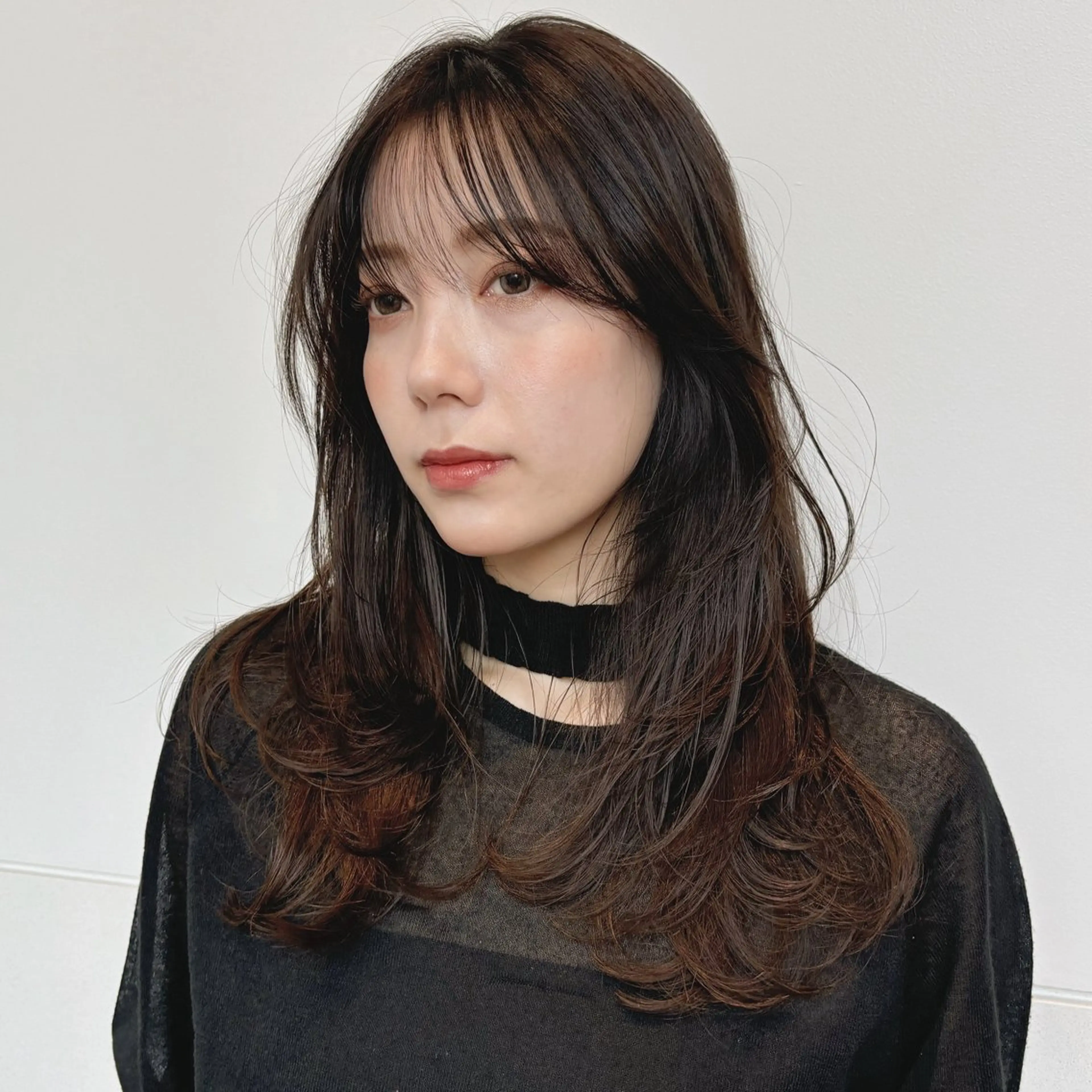 セミロング レイヤーカット カット ヘアカラー ベージュ/暖色カラー /ボブ/ミカのヘアスタイル
