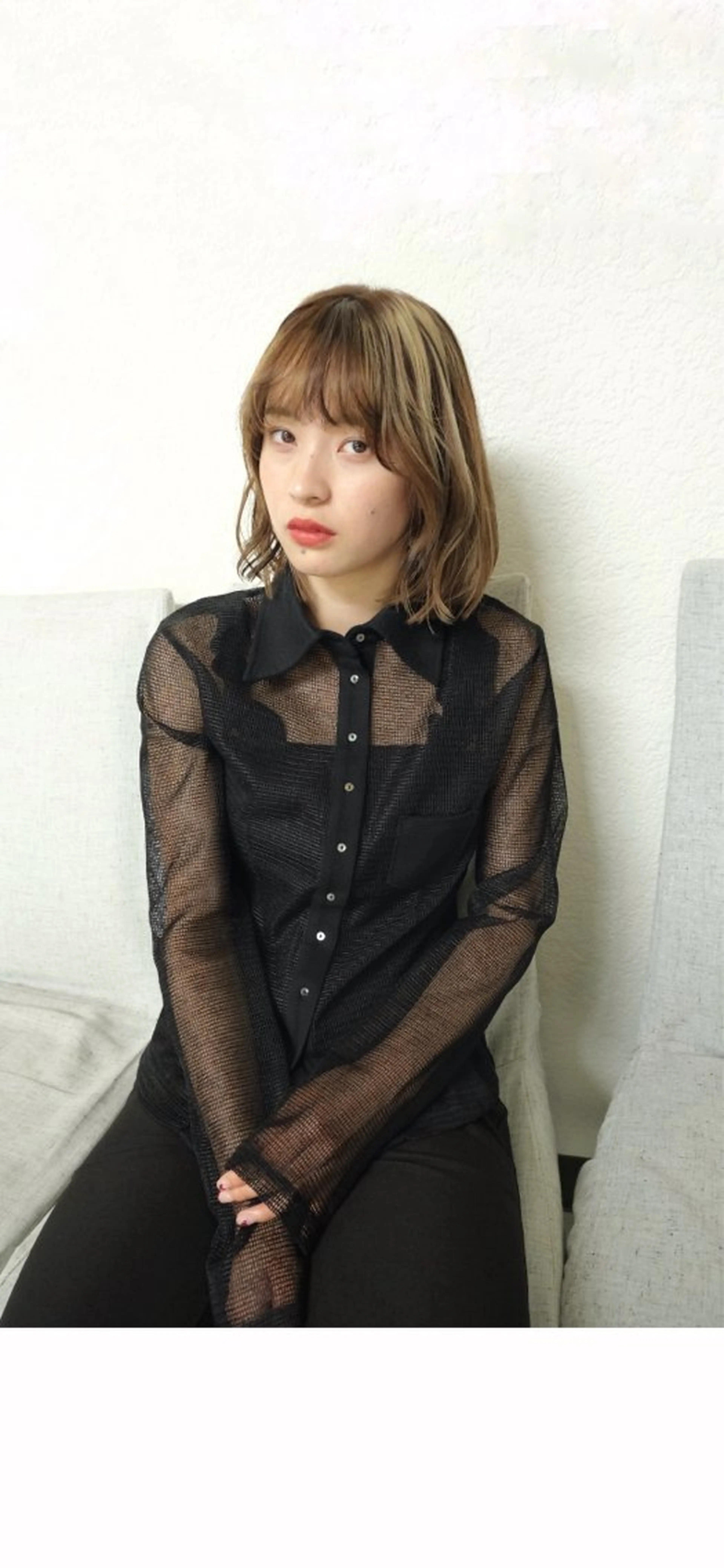 ミディアム パーマ TRICCA 銀座所属・奏羽　"ショート ・ボブ ・レイヤー"のヘアスタイル