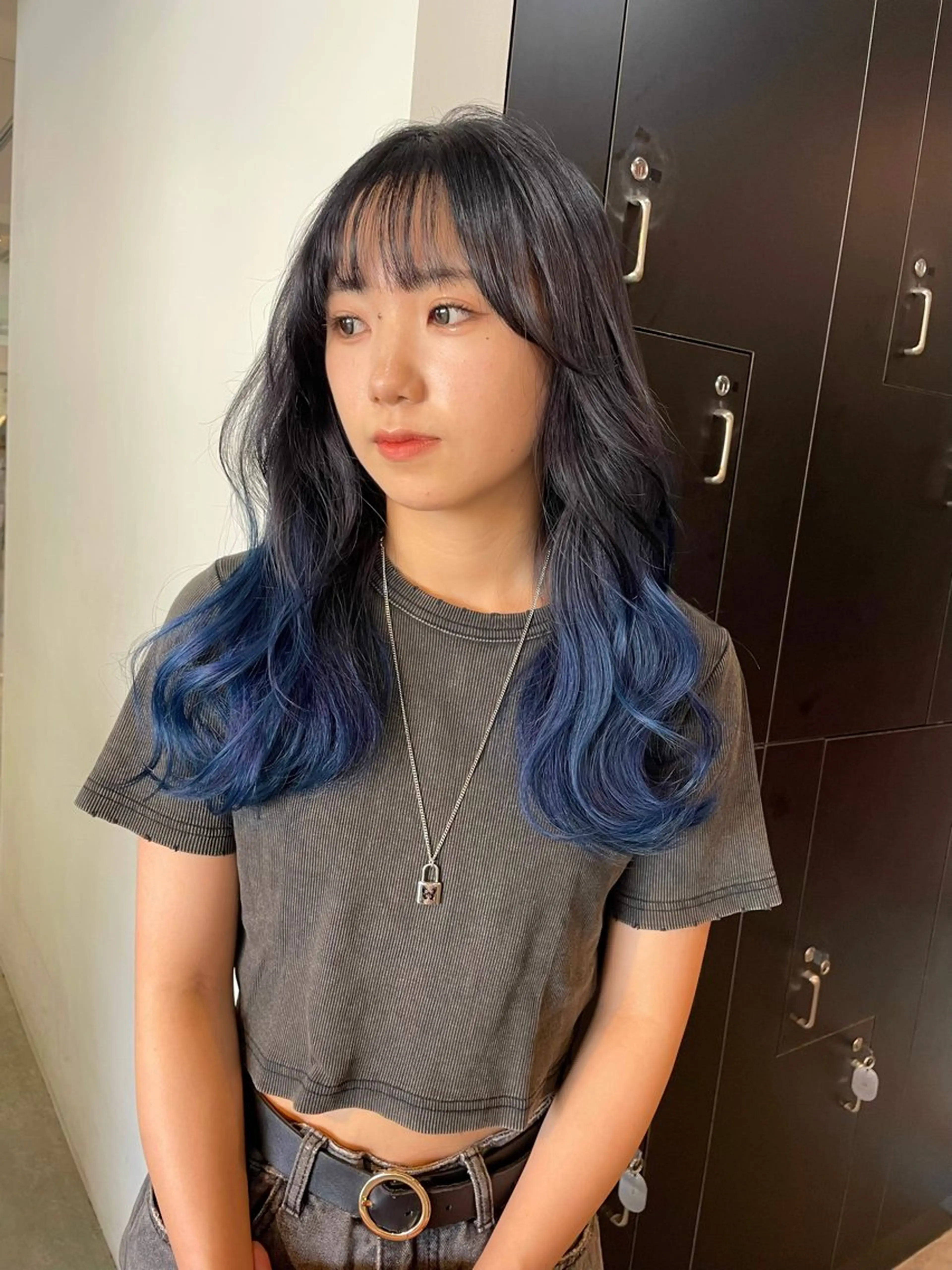 セミロング ヘアカラー 横山 奈央のヘアスタイル