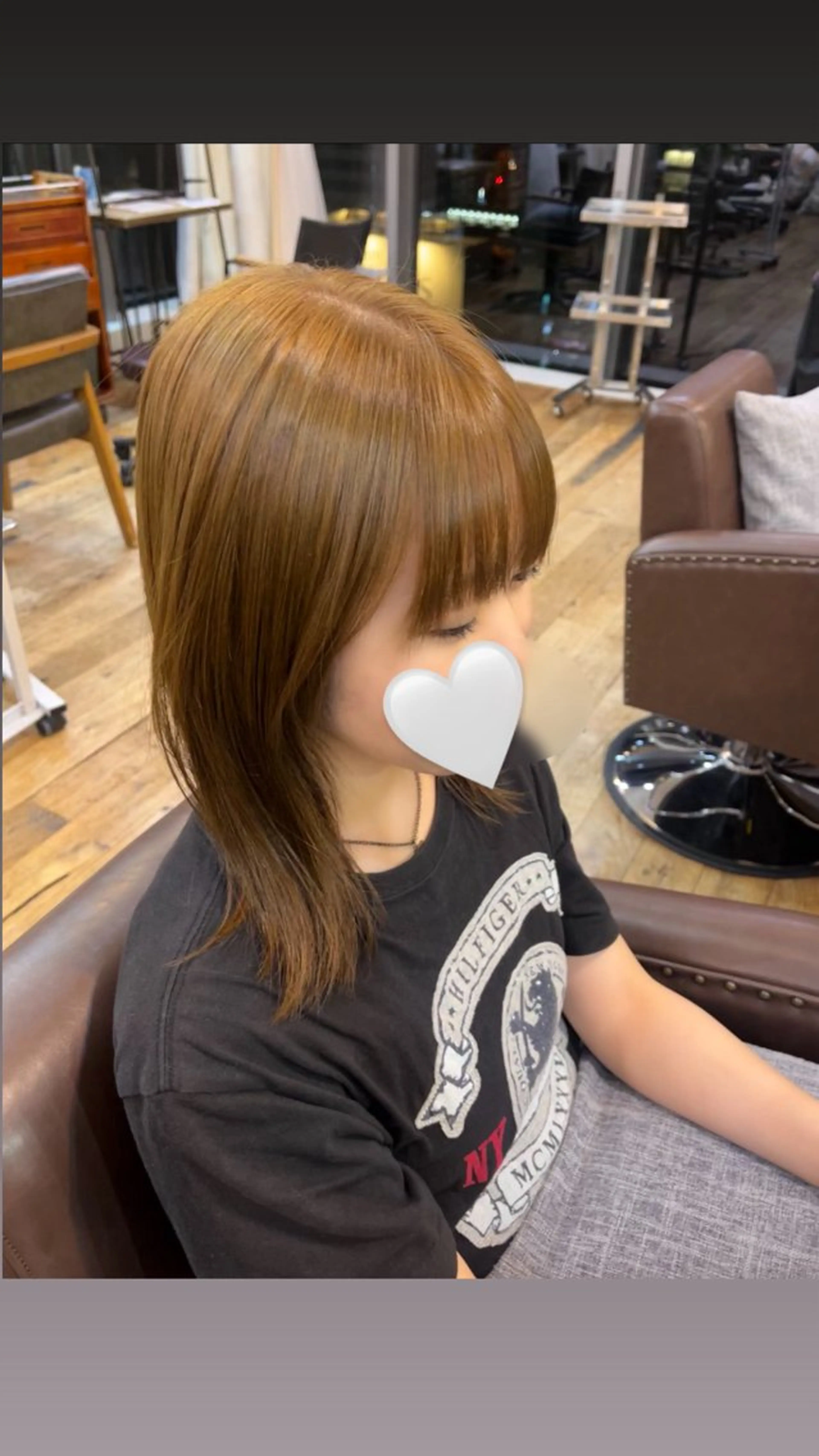 カラー ブリーチ ダブルカラー ブリーチなしカラー ヘアカラー トリートメント 東 茉央のヘアスタイル