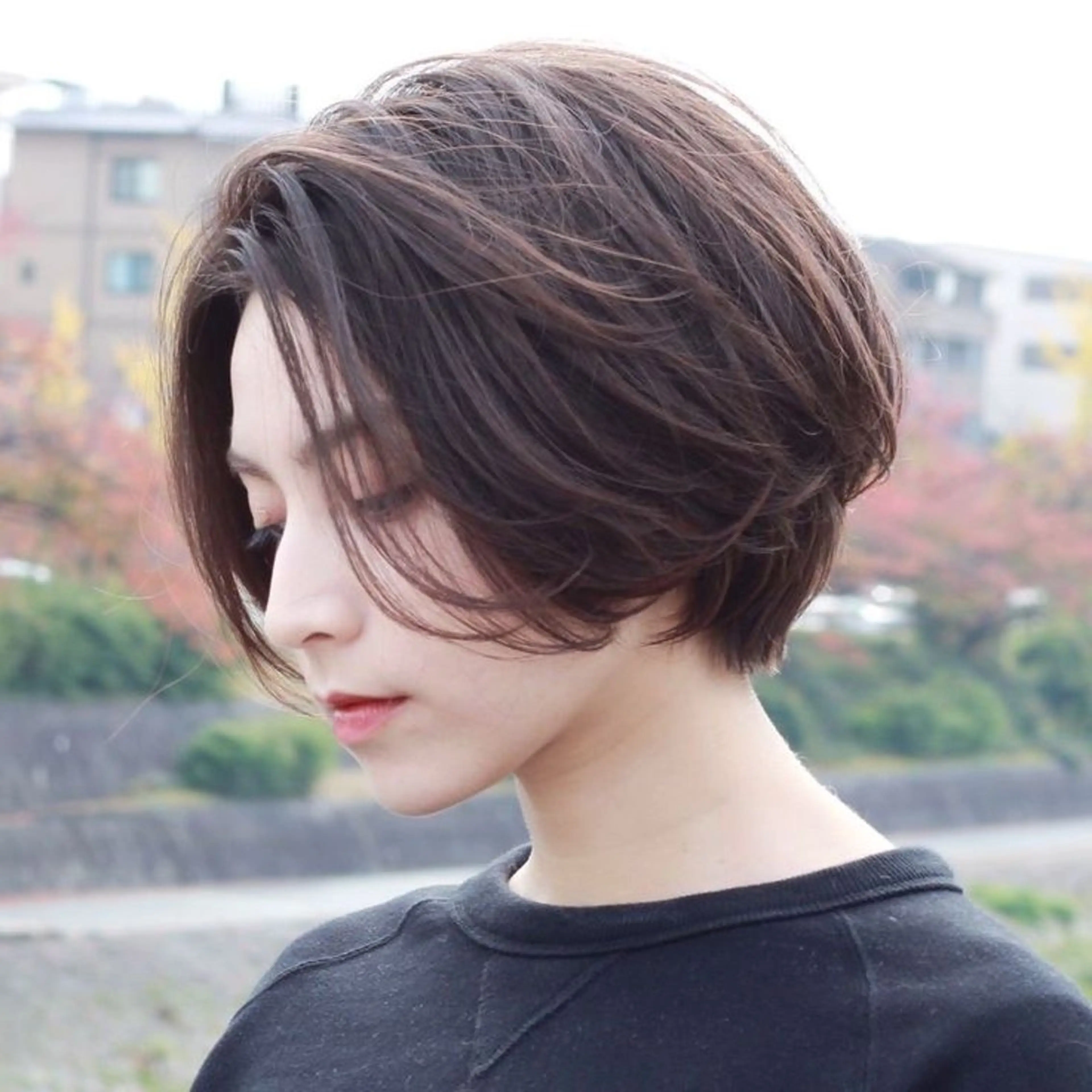 ショート 透け感hair/ ボブ/大世のヘアスタイル