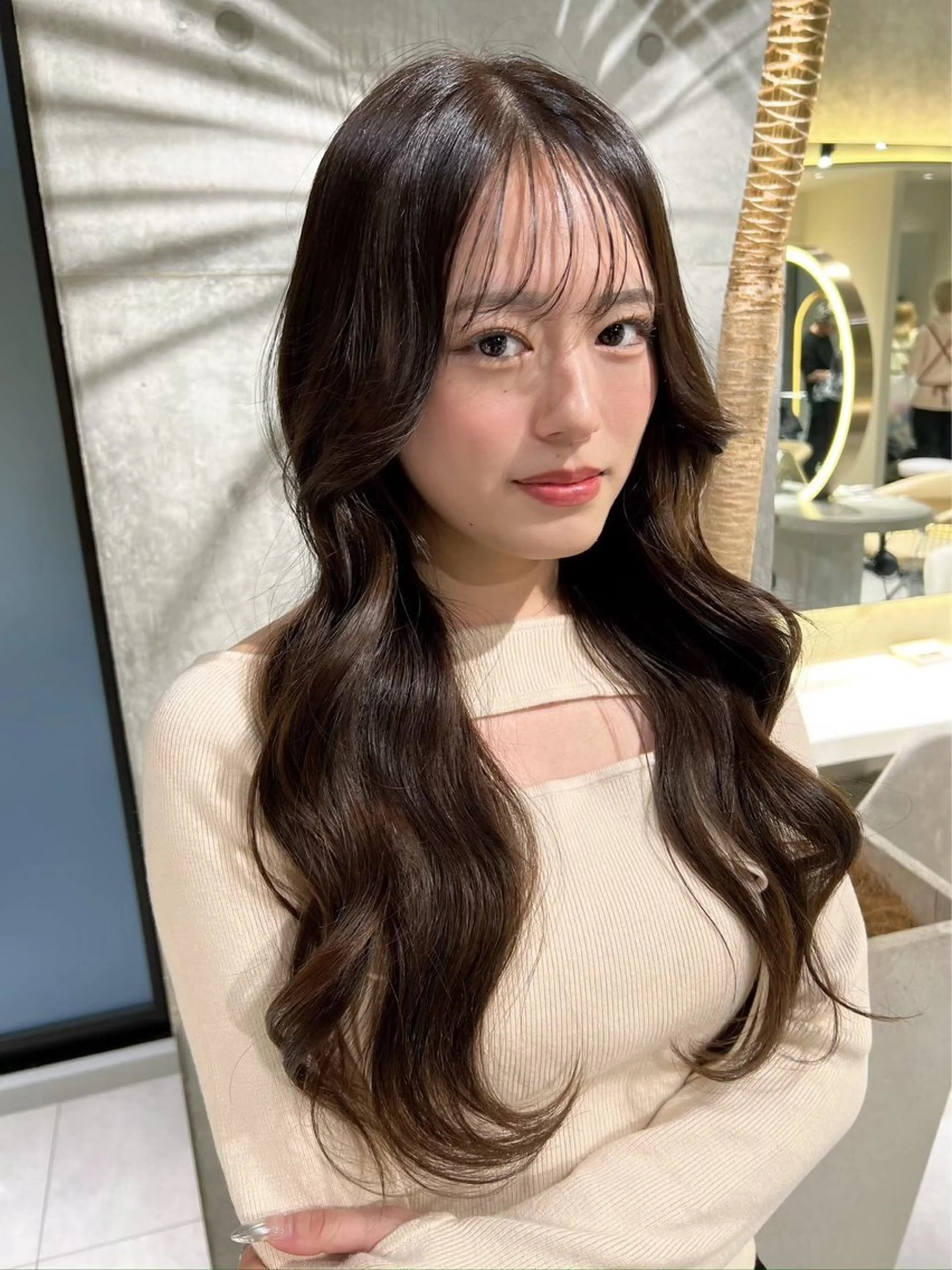 ロング 韓国風ヘア レイヤーカット 髪質改善×韓国ヘアサロン Role博多【ロール】所属・✨-10歳ヘア を叶える✨山下遥のヘアスタイル