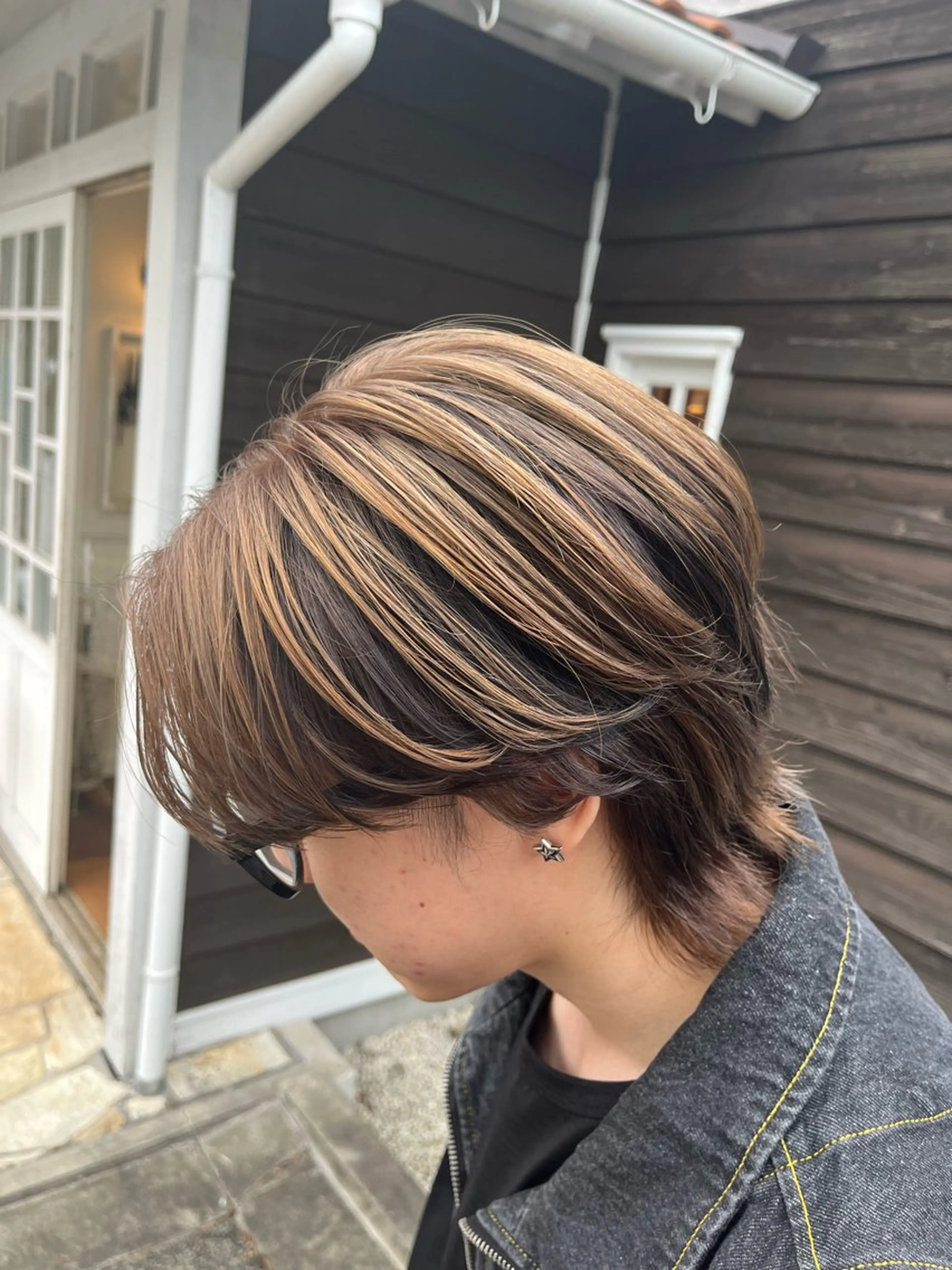 メンズカット+ブリーチ+カラーの写真