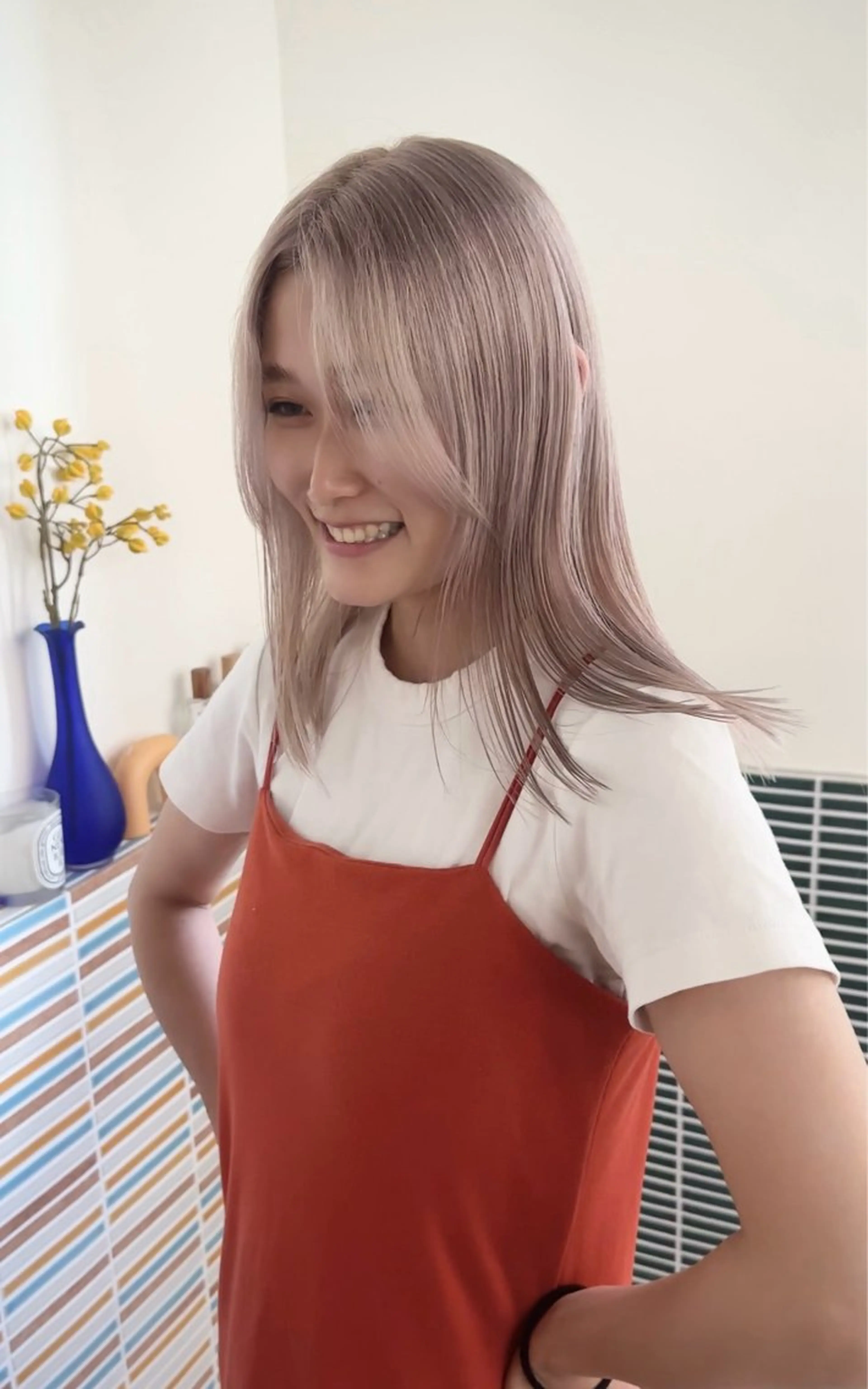 ミディアム カラー カット ヘアカラー 💚ブリーチカラー 指名🥇💚ユウスケのヘアスタイル