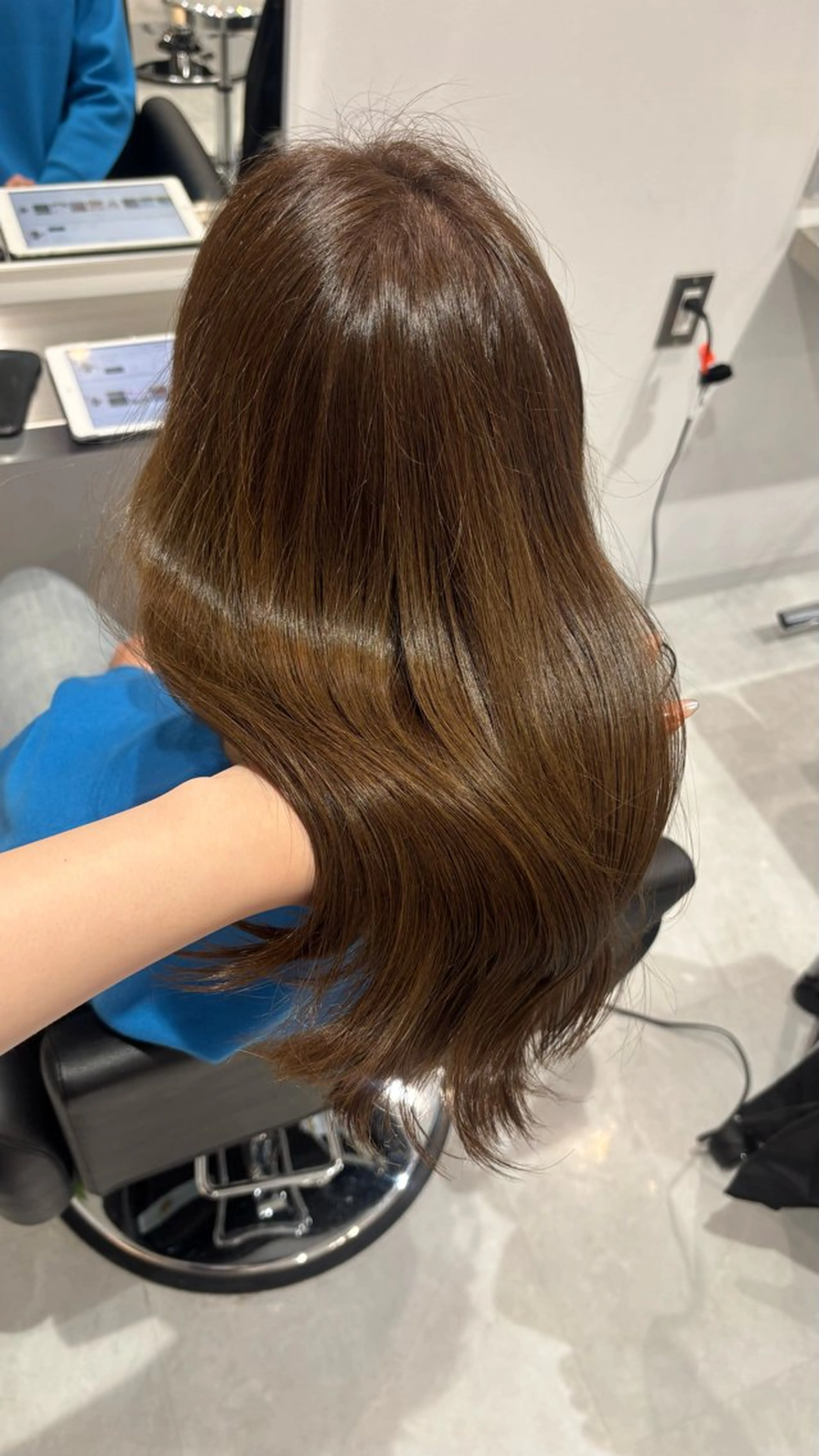 セミロング カラー ベージュカラー ブリーチ ブラウンカラー ケアブリーチ カシス カット ヘアカラー トリートメント 艶感×抜け感hair /ReLit 正源のヘアスタイル