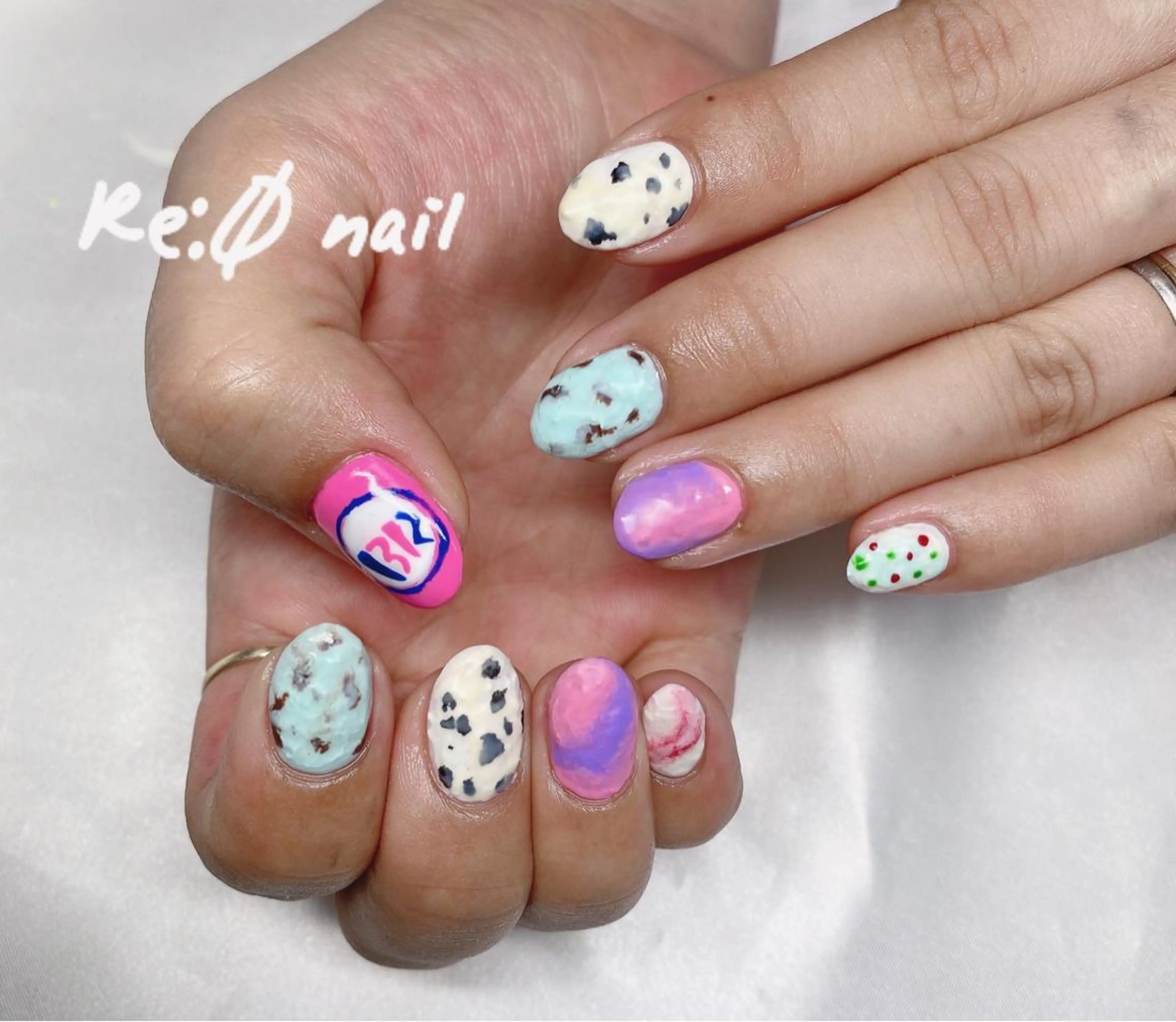 ネイル ハンドネイル Re:Ø nail 🩵TSUJIのネイルデザイン