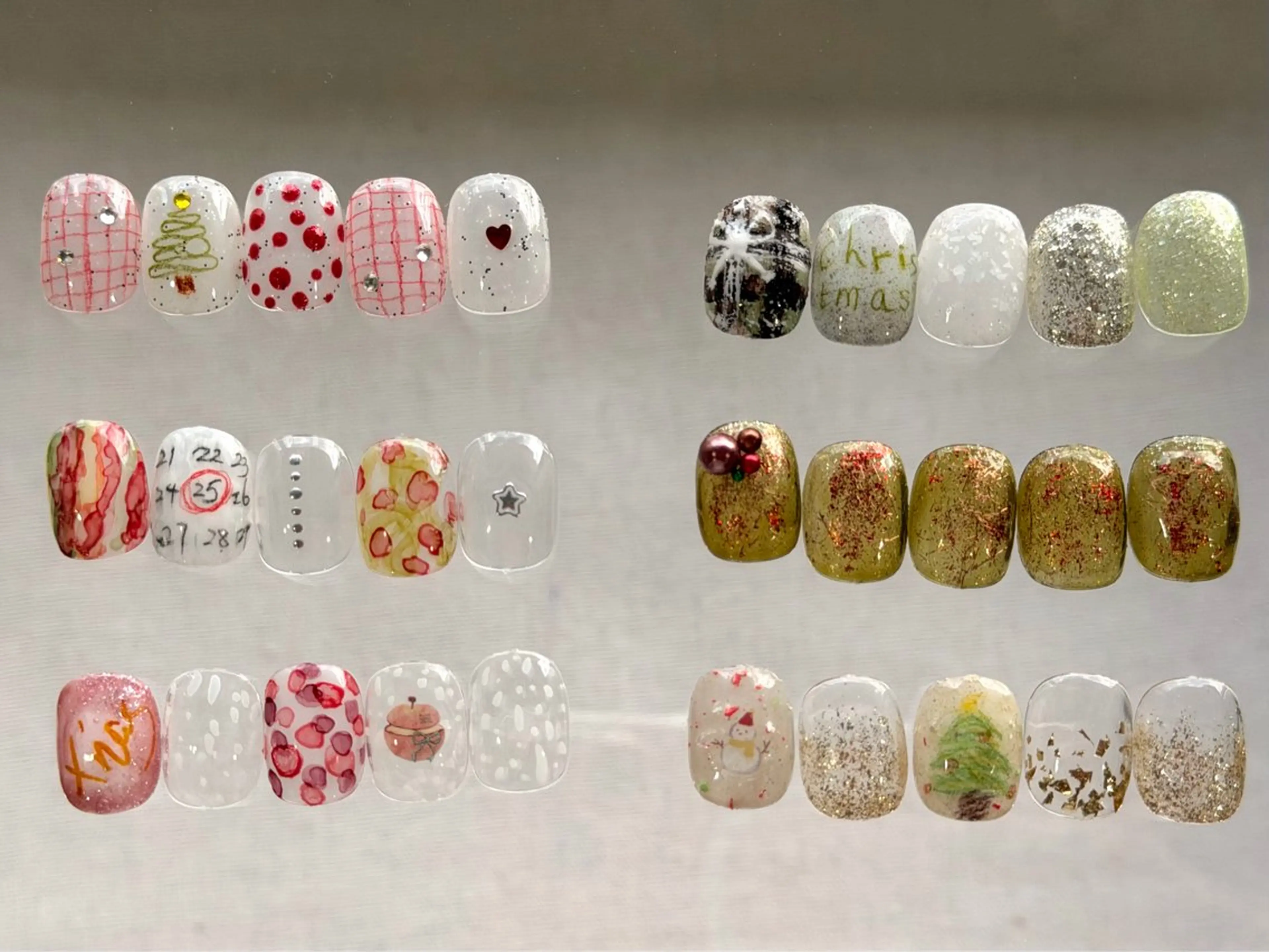 ネイル アートネイル クリアネイル ゴールド ラメ(グリッター) ぷっくりネイル ハンドネイル ANOVA所属・ANOVA アノヴァのネイルデザイン