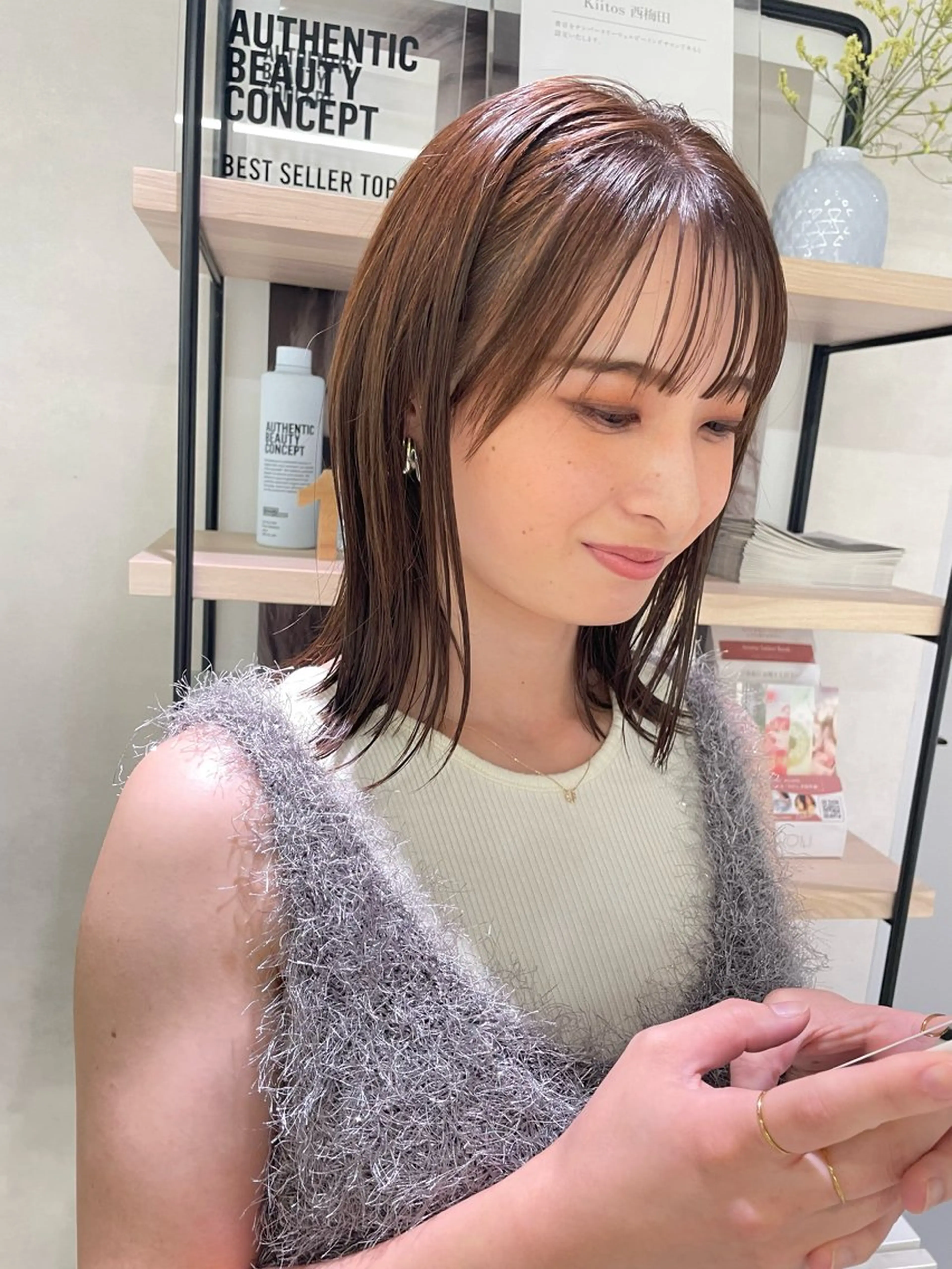 ミディアム 明松 功喜のヘアスタイル
