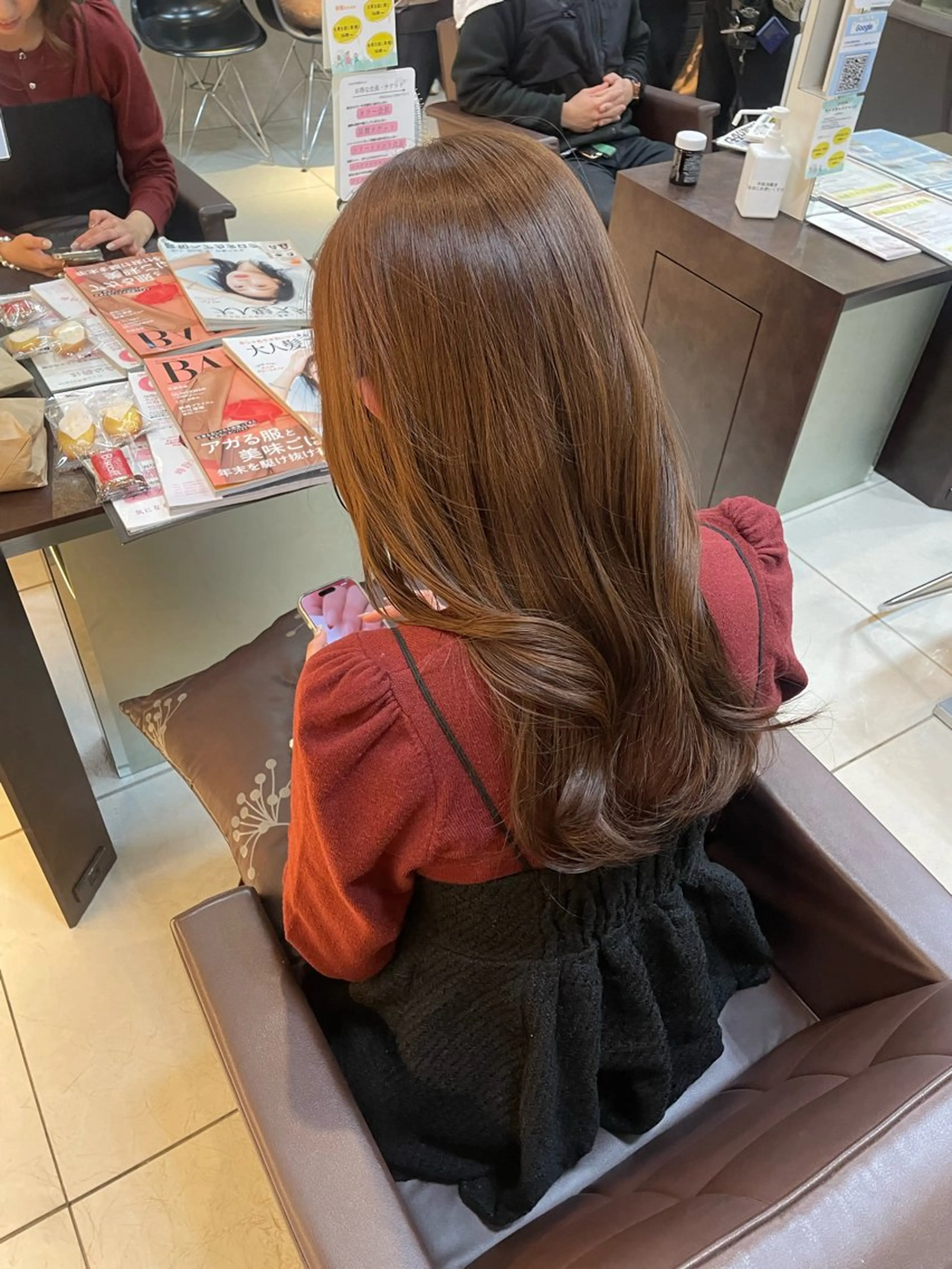 ロング カラー カット ヘアカラー トリートメント 🤎うる艶ベージュ 🧸MAYUKA🤎のヘアスタイル