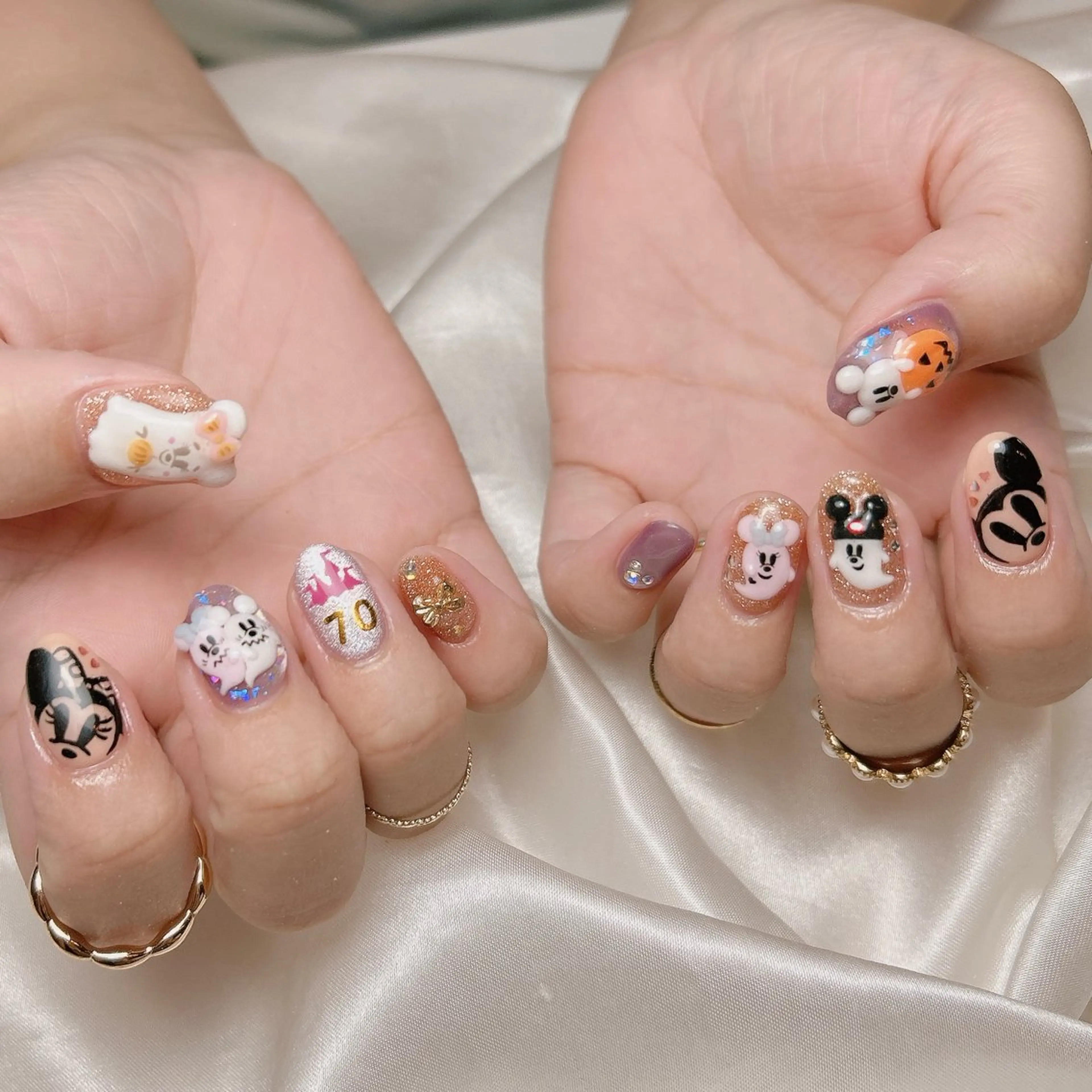 ネイル ハロウィン 持ち込み ハンドネイル junna 名古屋ネイリストのネイルデザイン